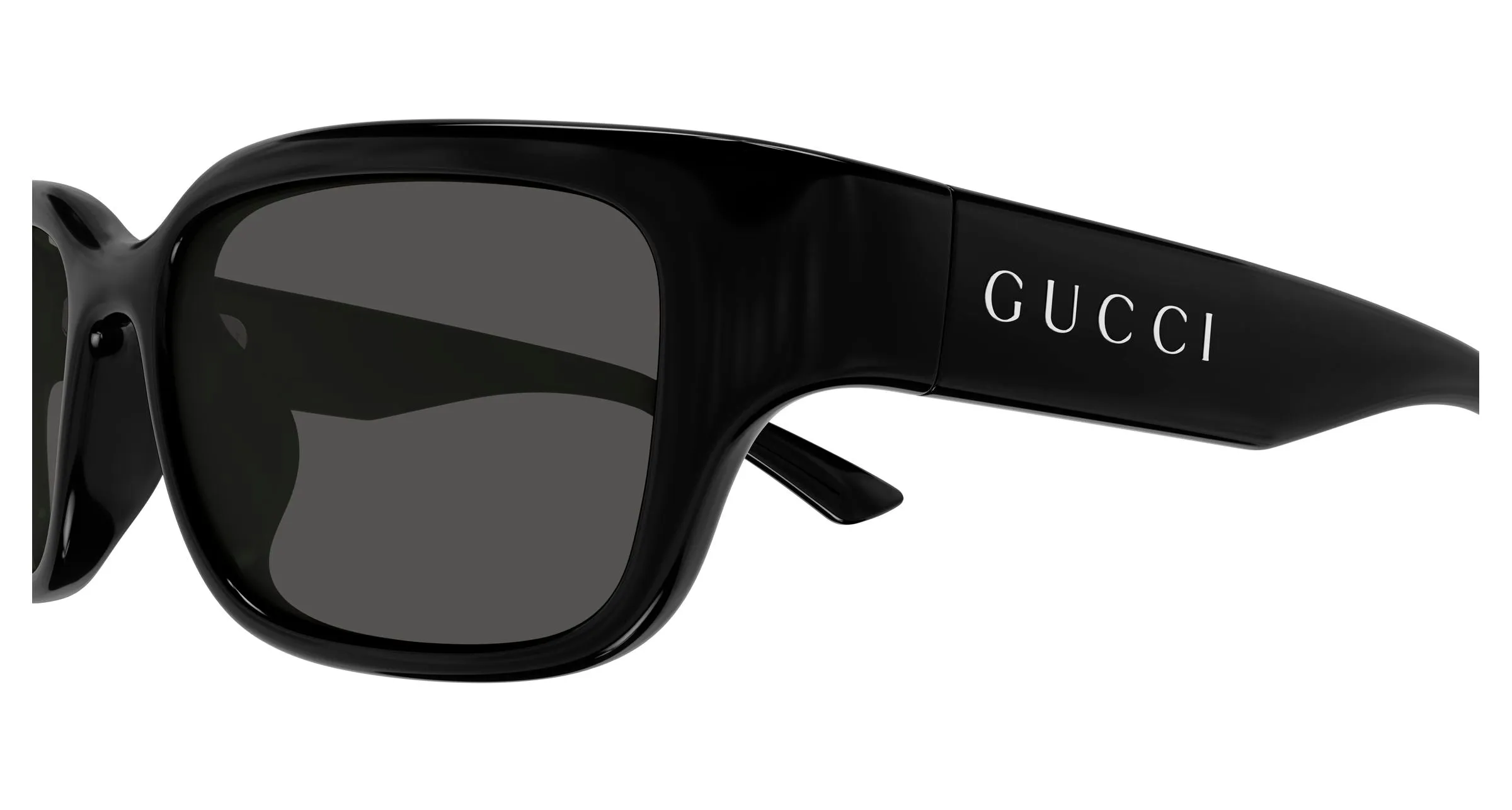Gucci GG2241SK 001 Occhiali da sole Iniettato Nero Grigio Squadrata - immagine 3