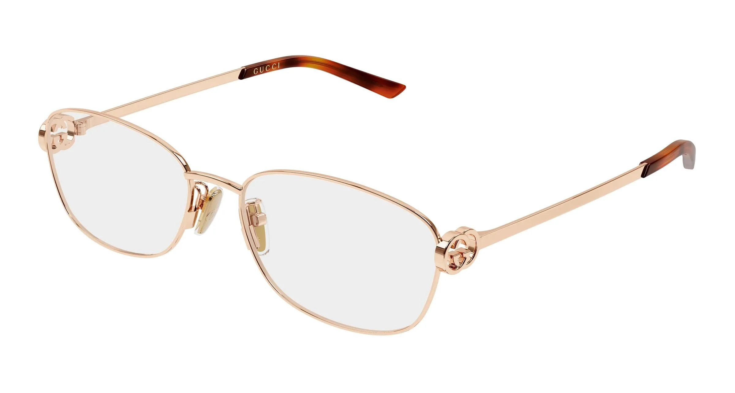 Gucci GG2234OA 003 Montature da vista Metallo Oro Trasparente Rotonda - immagine 1