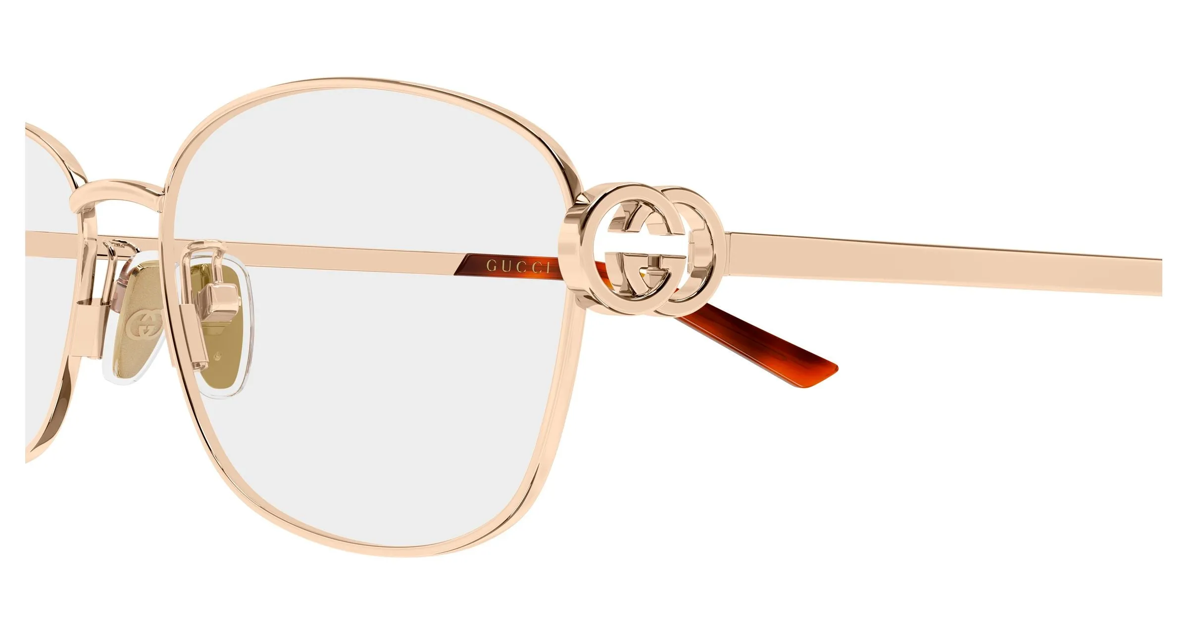 Gucci GG2234OA 003 Montature da vista Metallo Oro Trasparente Rotonda - immagine 3