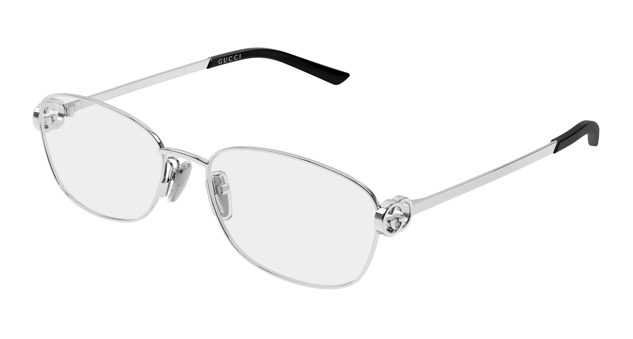 Gucci GG2234OA 002 Montature da vista Metallo Argento Trasparente Rotonda - immagine 1