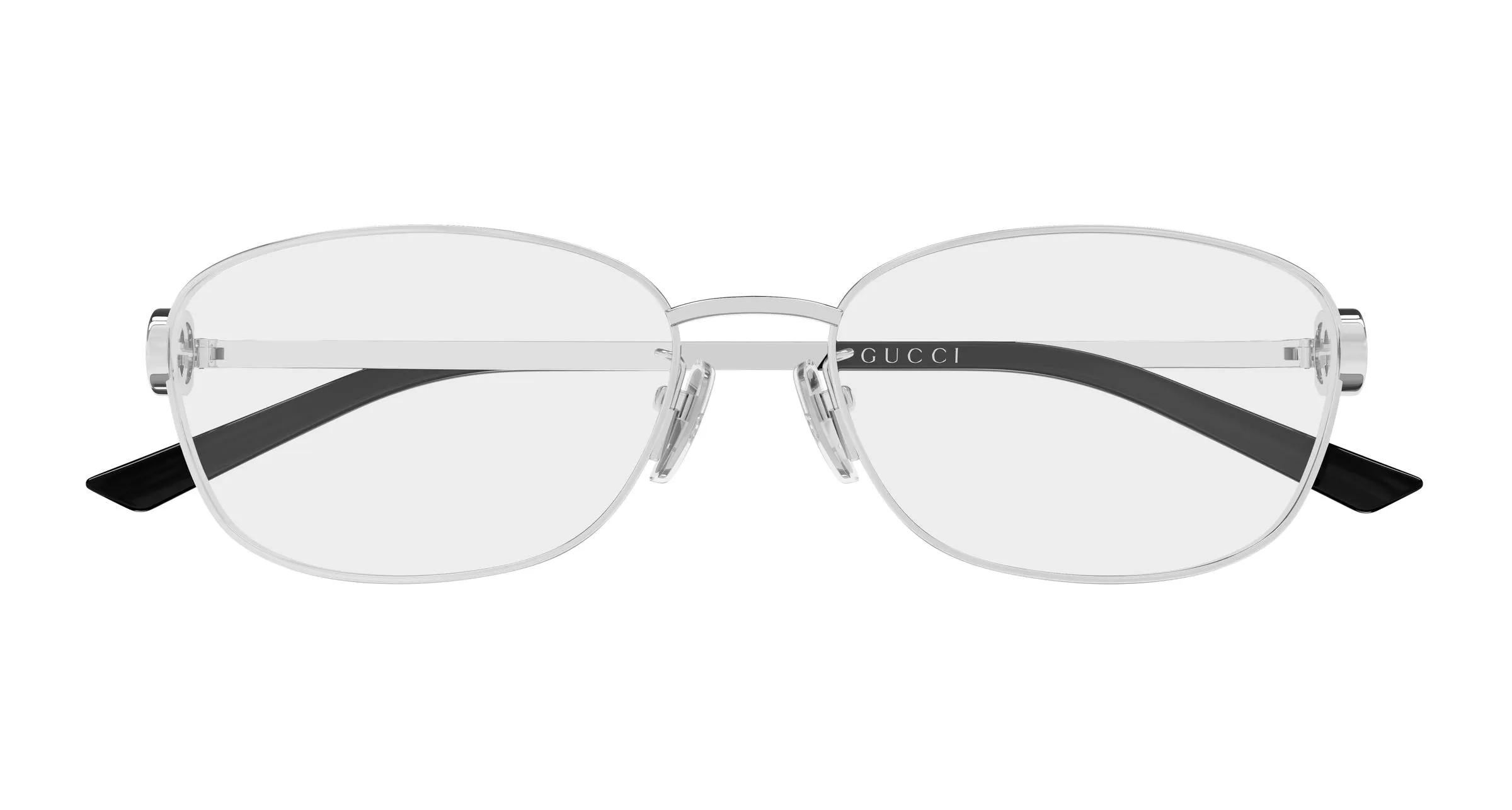 Gucci GG2234OA 002 Montature da vista Metallo Argento Trasparente Rotonda - immagine 2