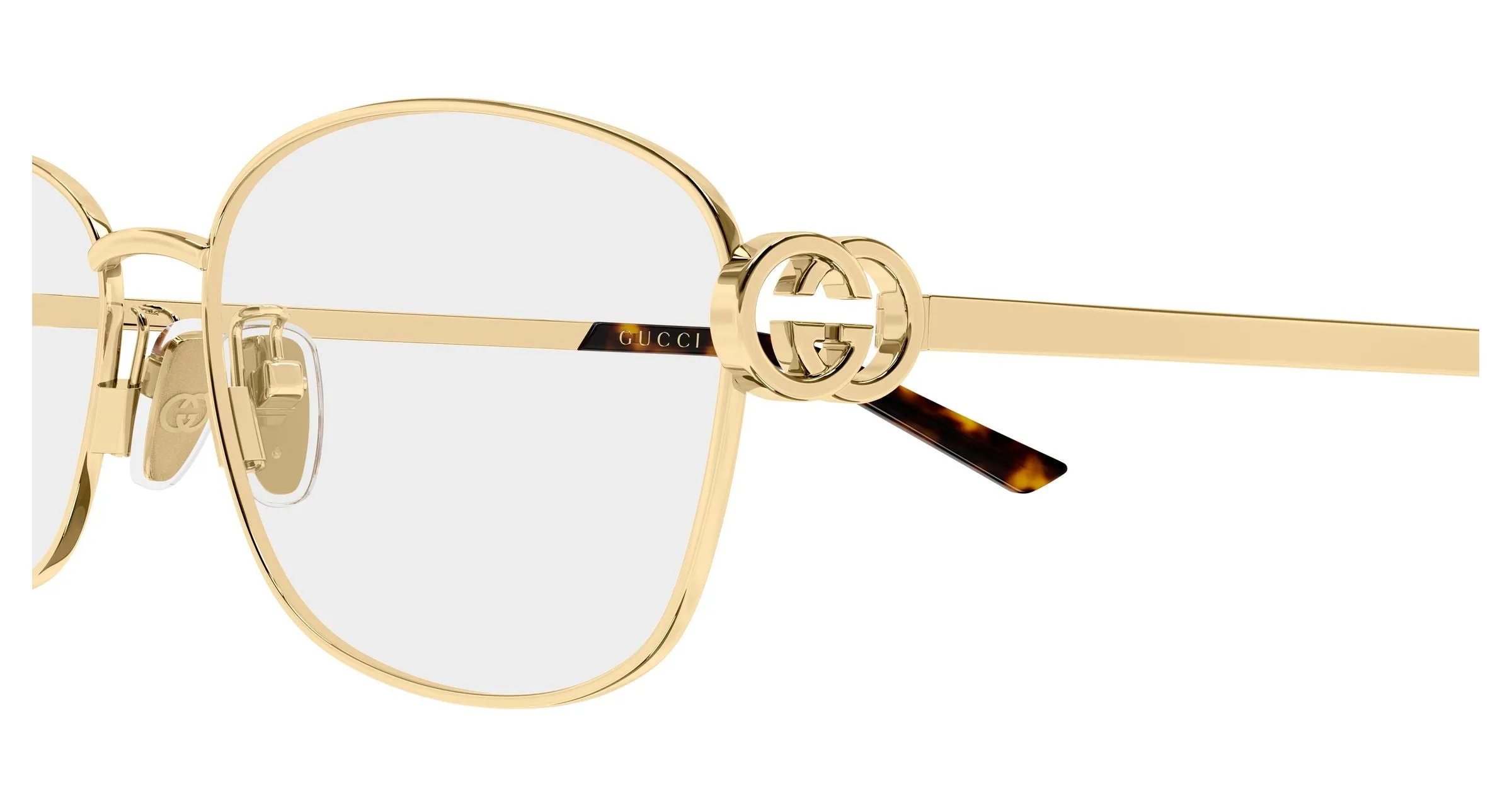 Gucci GG2234OA 001 Montature da vista Metallo Oro Trasparente Rotonda - immagine 3