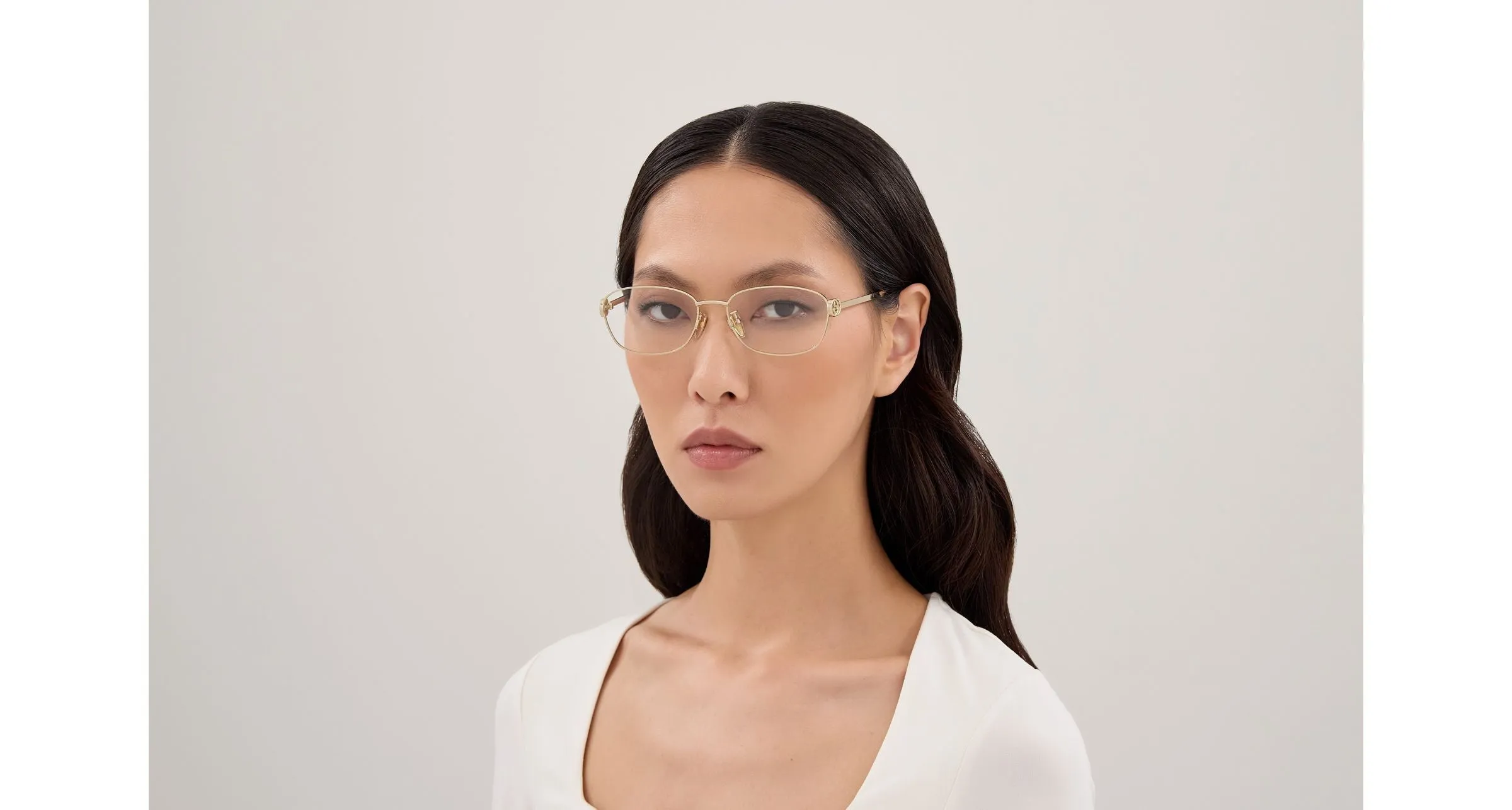 Gucci GG2234OA 001 Montature da vista Metallo Oro Trasparente Rotonda - immagine 4