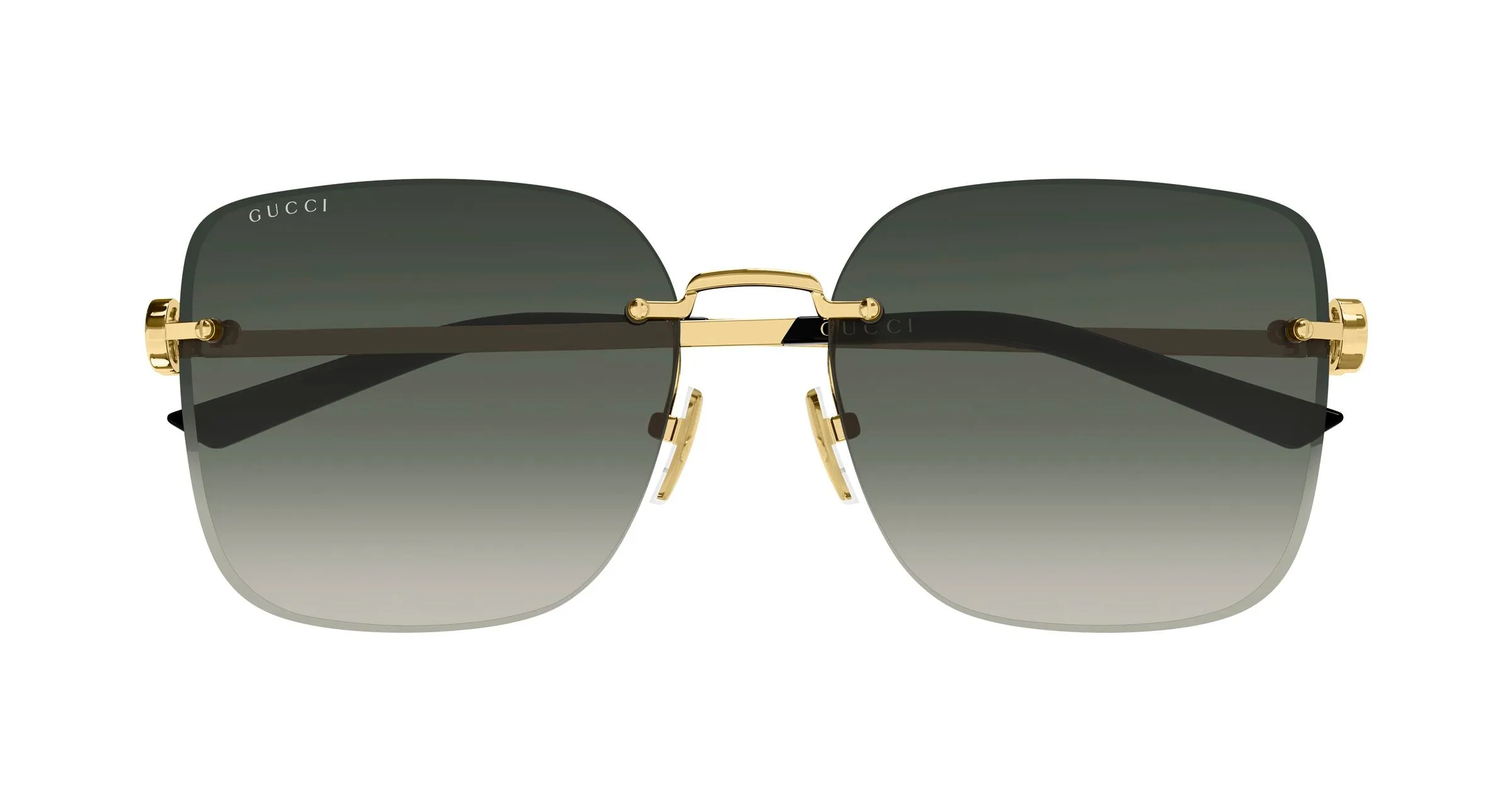 Gucci GG2229SA 005 Occhiali da sole Metallo Oro Grigio Farfalla Sfumato - immagine 2