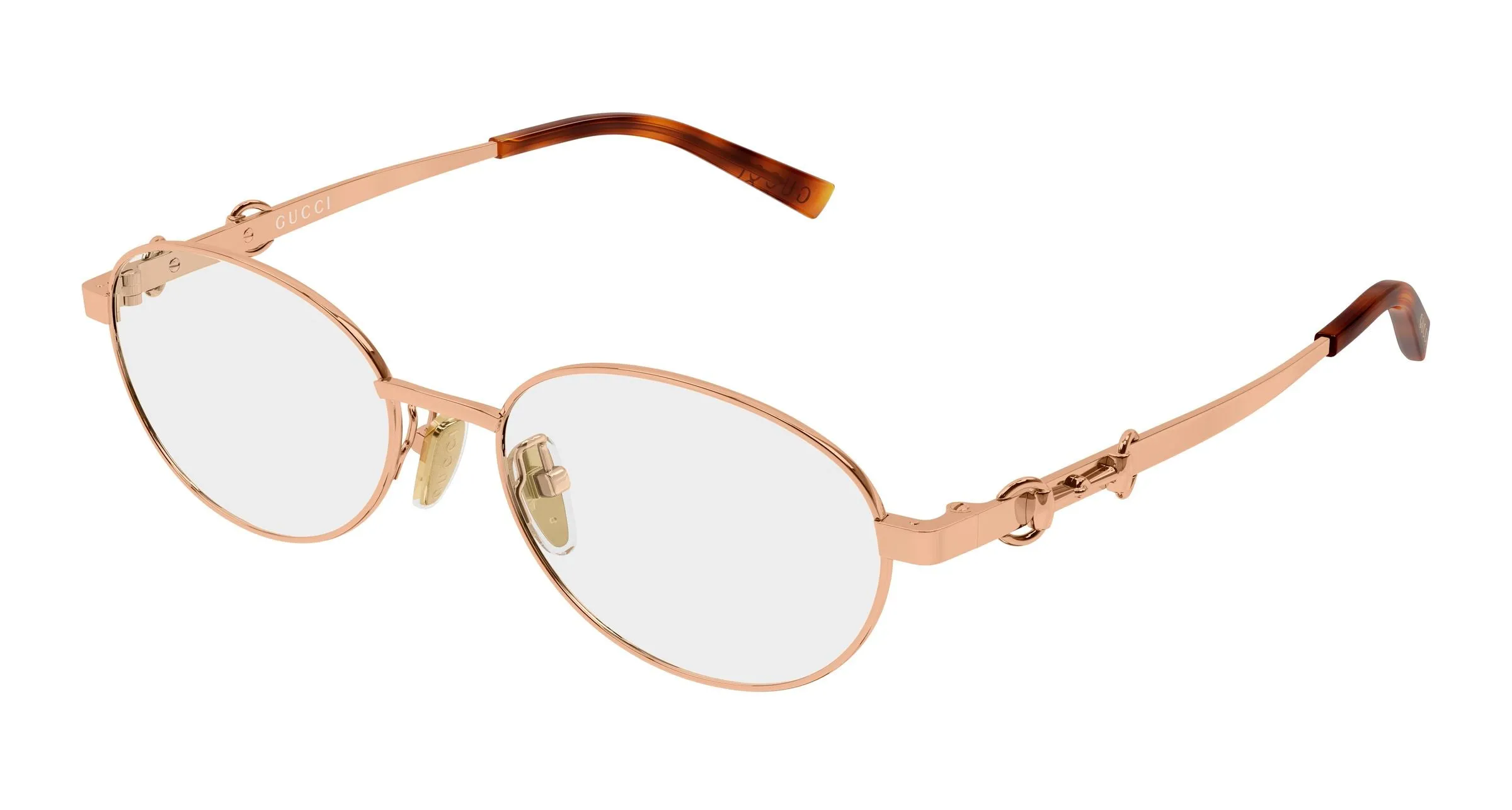 Gucci GG2221OK 003 Montature da vista Metallo Oro Trasparente Rotonda - immagine 1