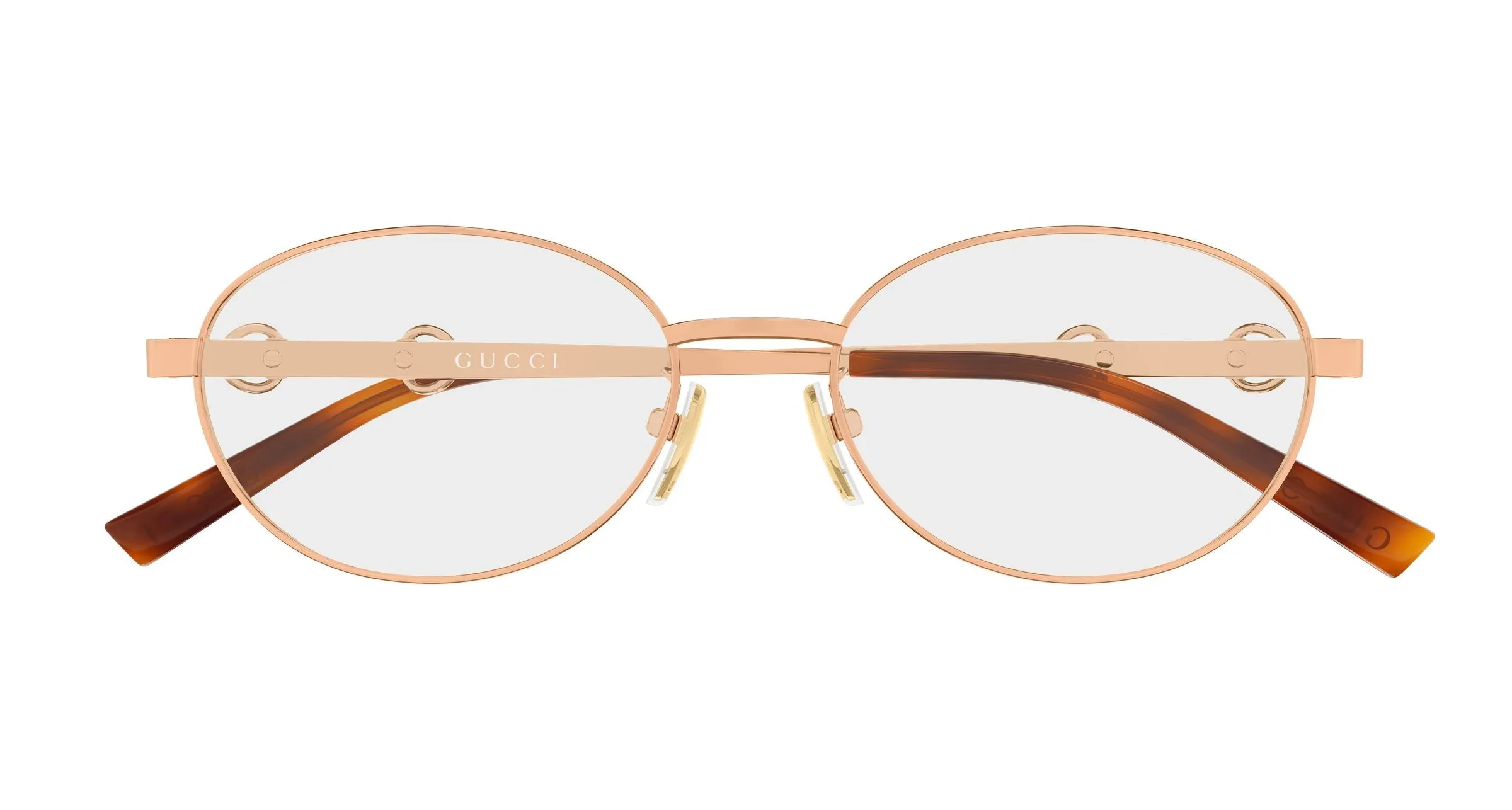 Gucci GG2221OK 003 Montature da vista Metallo Oro Trasparente Rotonda - immagine 2