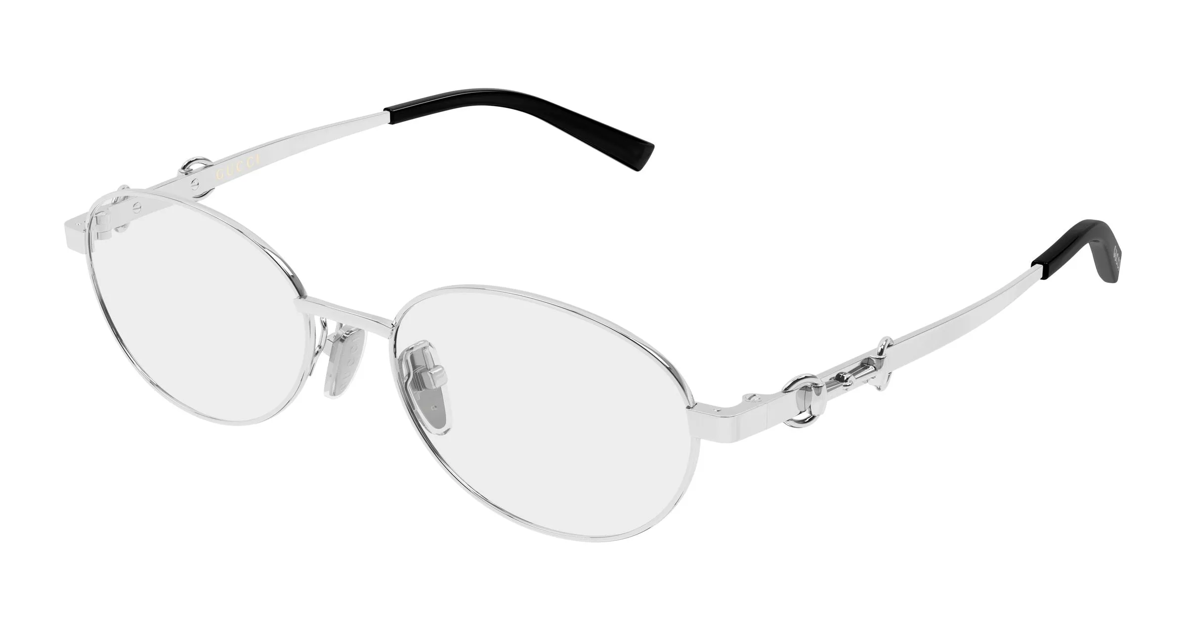 Gucci GG2221OK 002 Montature da vista Metallo Argento Trasparente Rotonda - immagine 1