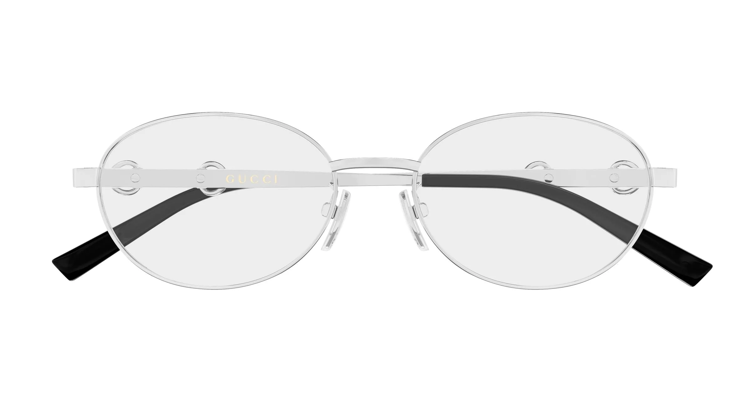 Gucci GG2221OK 002 Montature da vista Metallo Argento Trasparente Rotonda - immagine 2