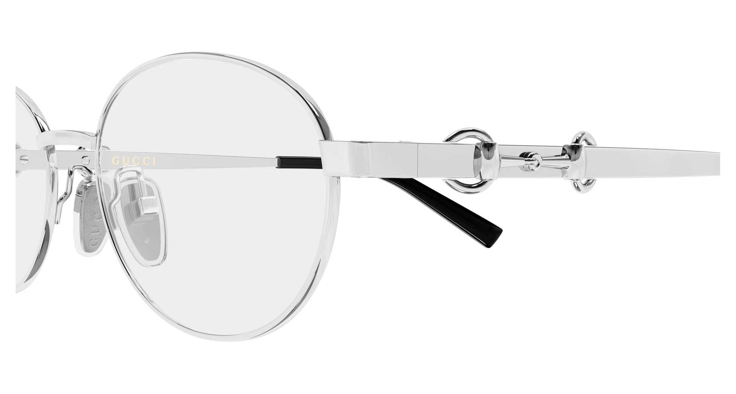 Gucci GG2221OK 002 Montature da vista Metallo Argento Trasparente Rotonda - immagine 3