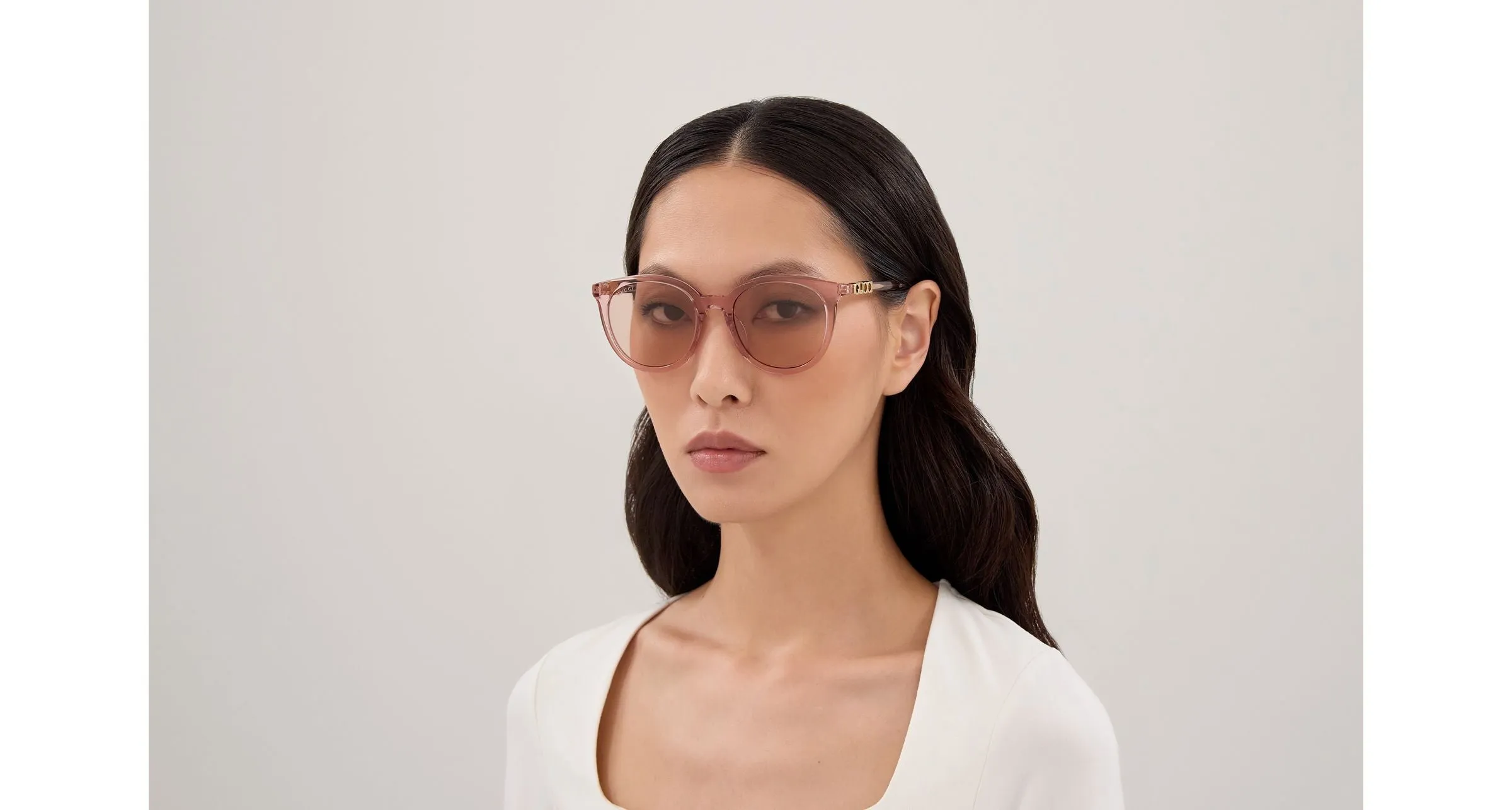 Gucci GG2209SK 003 Occhiali da sole Acetato Rosa Rosa Rotonda - immagine 4