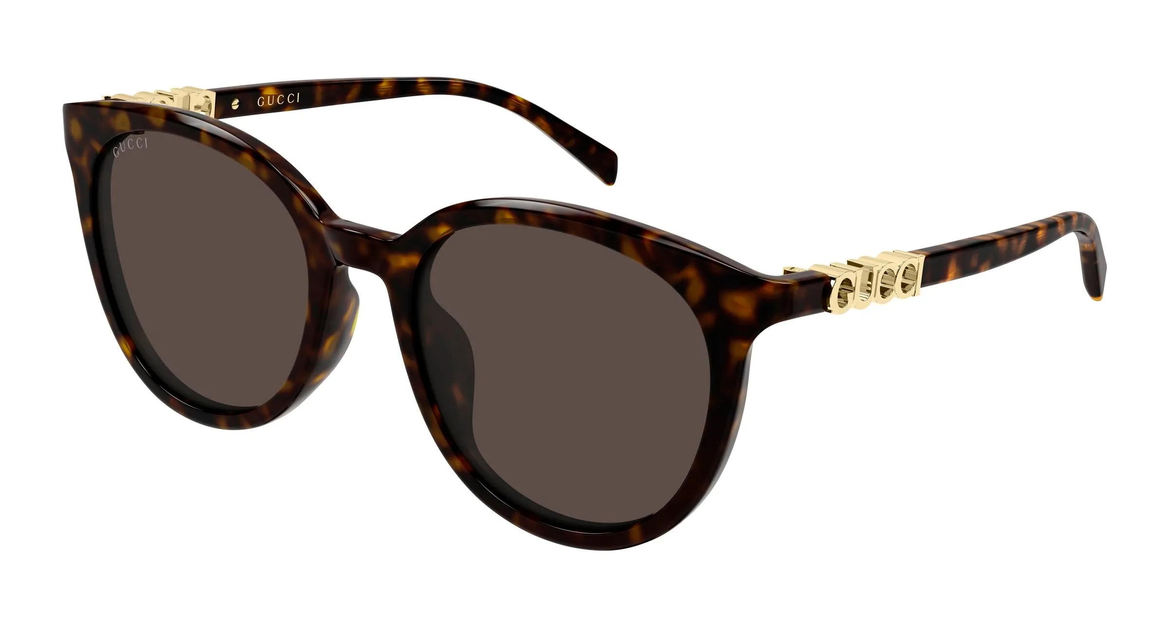 Gucci GG2209SK 002 Occhiali da sole Acetato Havana Marrone Rotonda - immagine 1