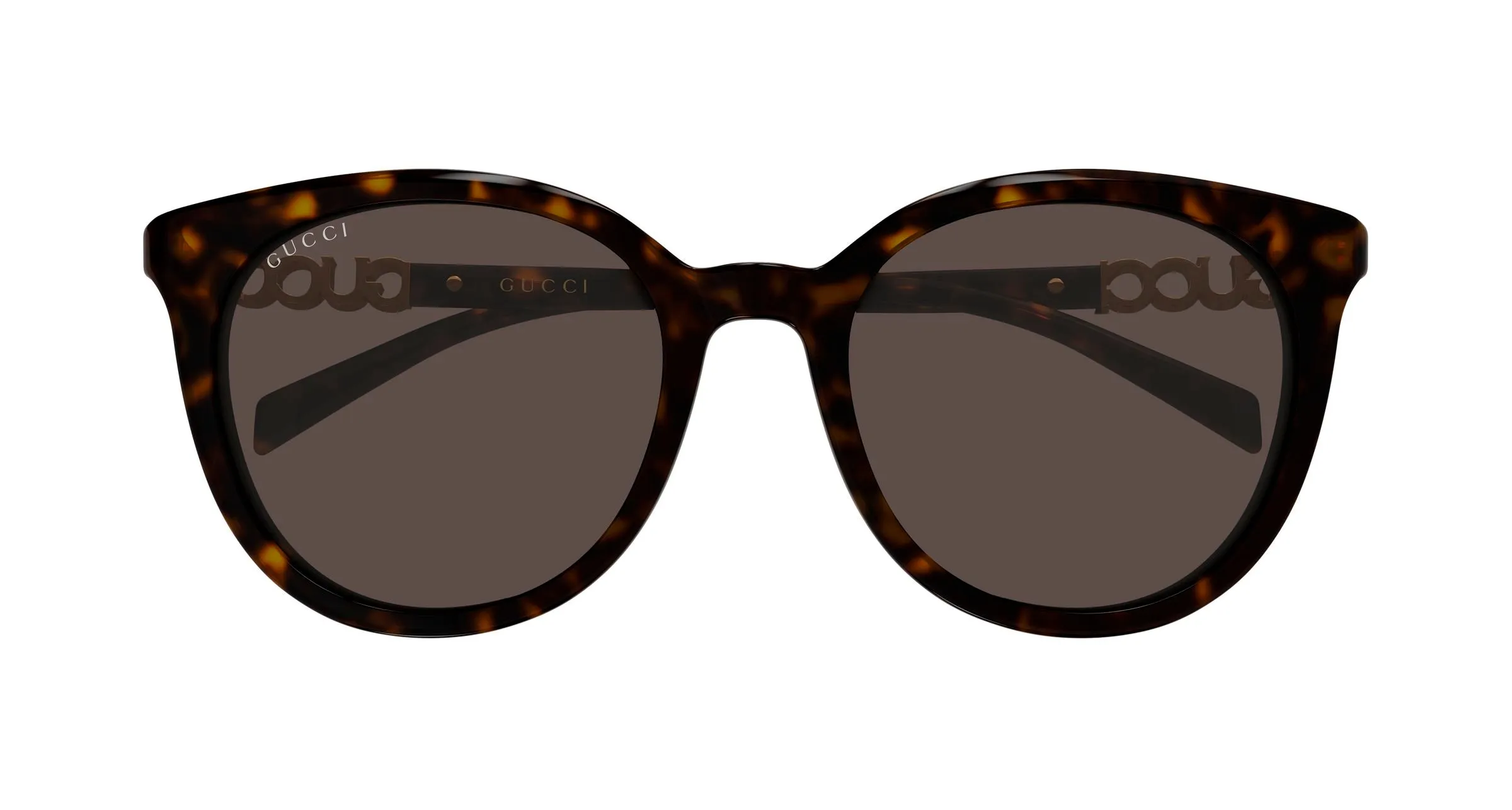 Gucci GG2209SK 002 Occhiali da sole Acetato Havana Marrone Rotonda - immagine 2
