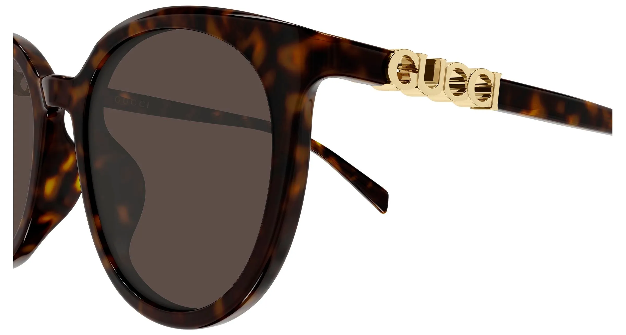 Gucci GG2209SK 002 Occhiali da sole Acetato Havana Marrone Rotonda - immagine 3
