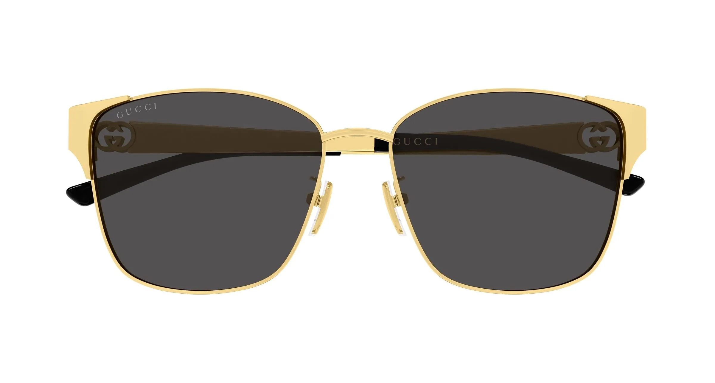 Gucci GG2198SA 001 Occhiali da sole Metallo Oro Grigio Squadrata - immagine 2