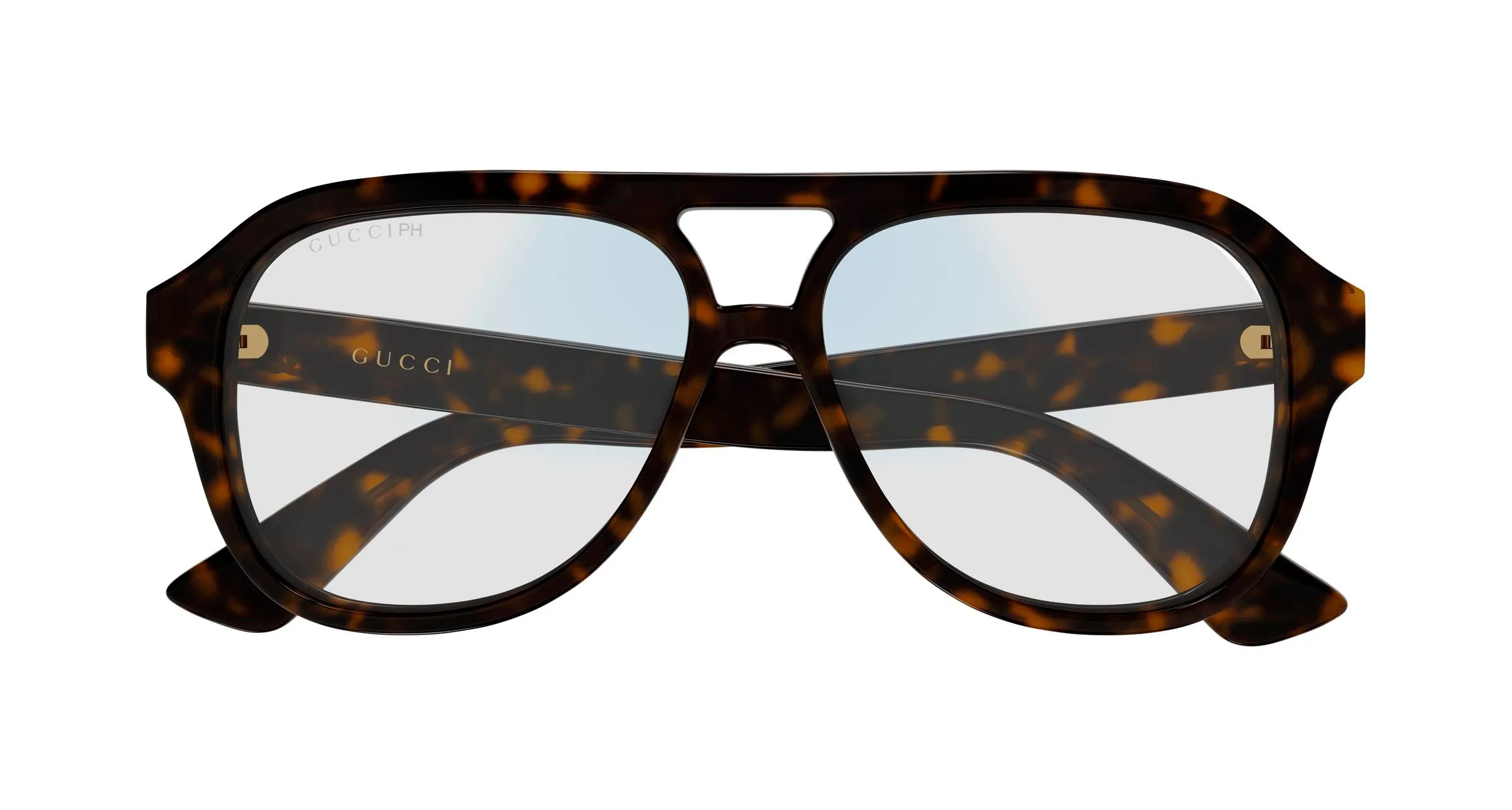 Gucci GG2192S 001 Occhiali da sole Iniettato Havana Trasparente Pilot Fotocromatico - immagine 2