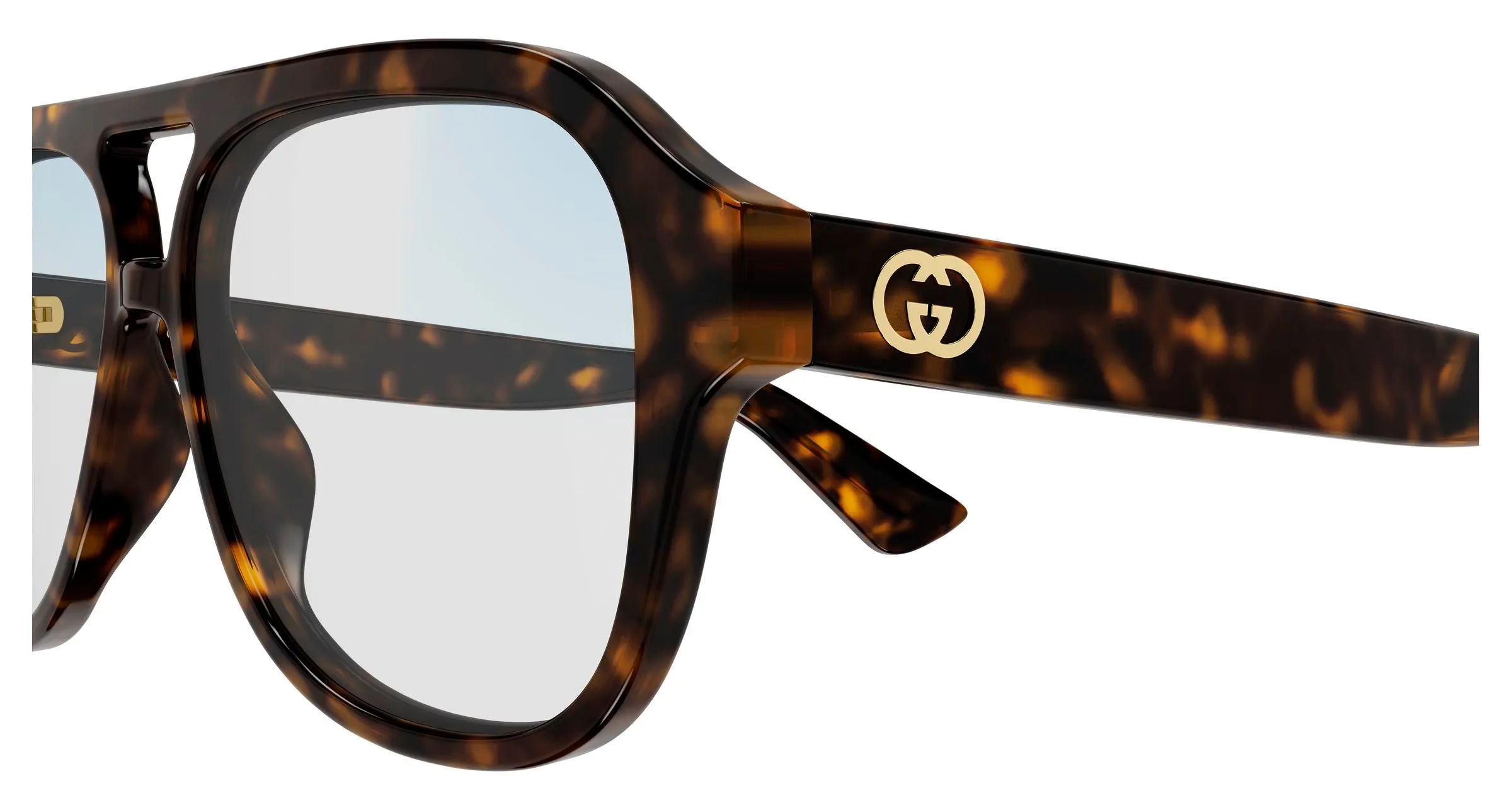 Gucci GG2192S 001 Occhiali da sole Iniettato Havana Trasparente Pilot Fotocromatico - immagine 3