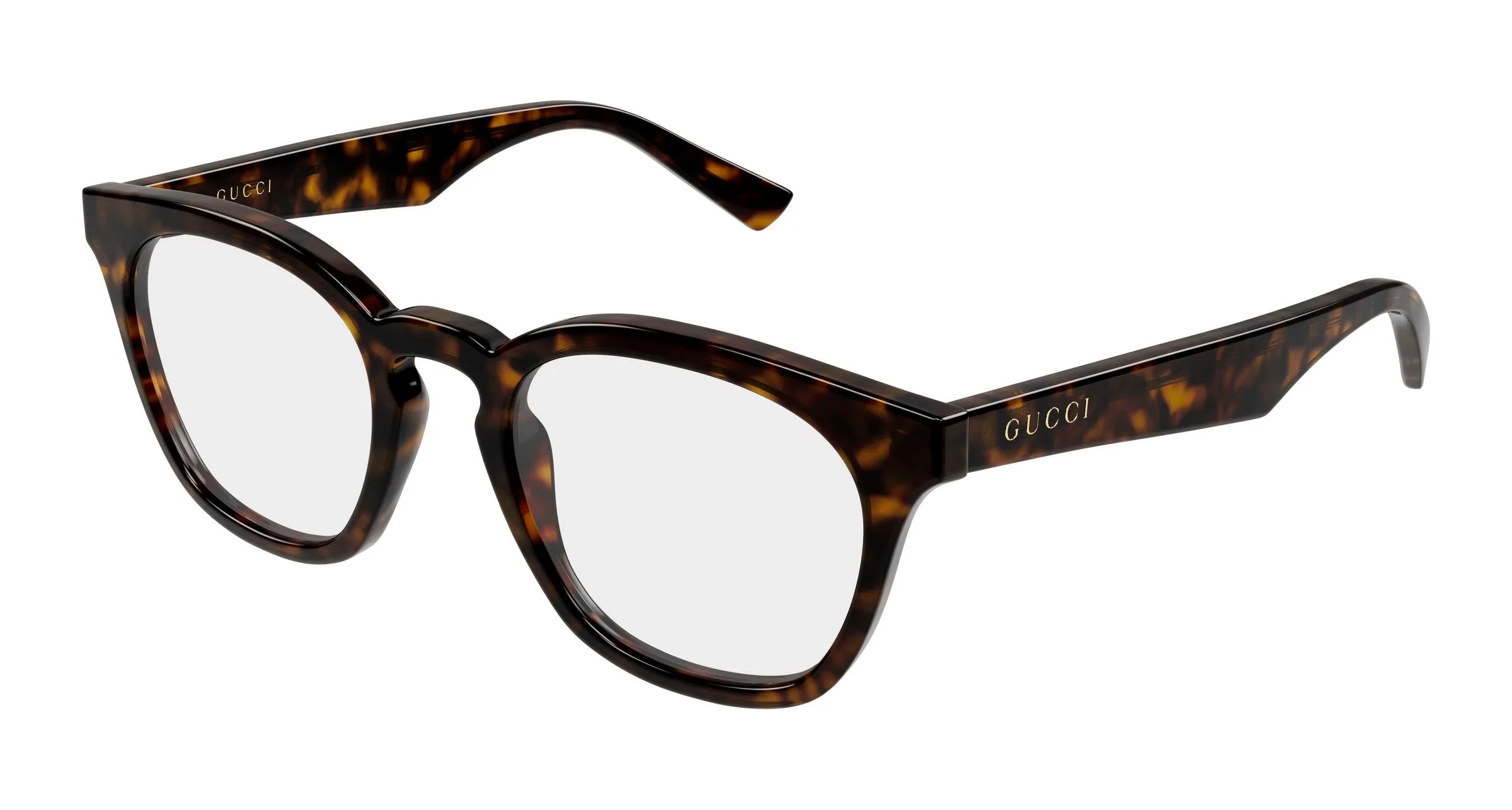 Gucci GG2185O 006 Montature da vista Acetato Havana Trasparente Rotonda - immagine 1