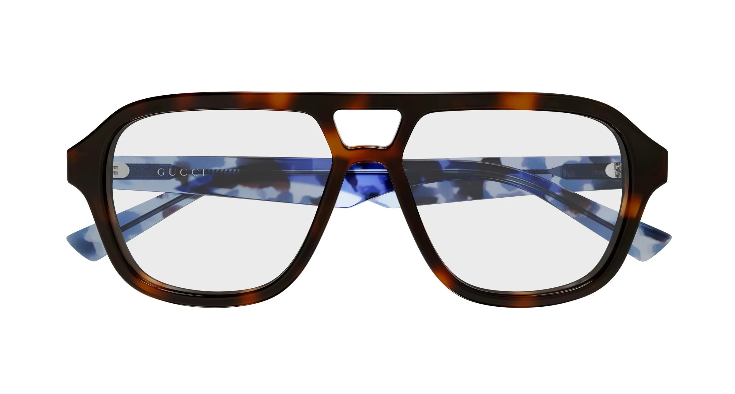 Gucci GG2183O 007 Montature da vista Acetato Havana Trasparente Rotonda - immagine 2