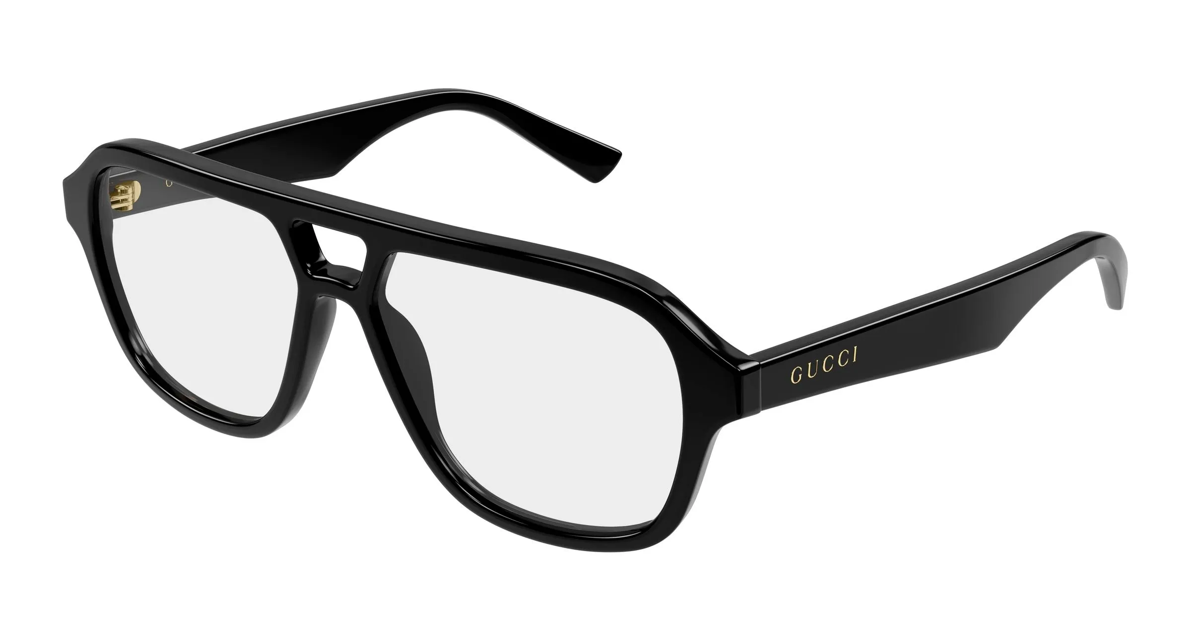 Gucci GG2183O 005 Montature da vista Acetato Nero Trasparente Rotonda - immagine 1