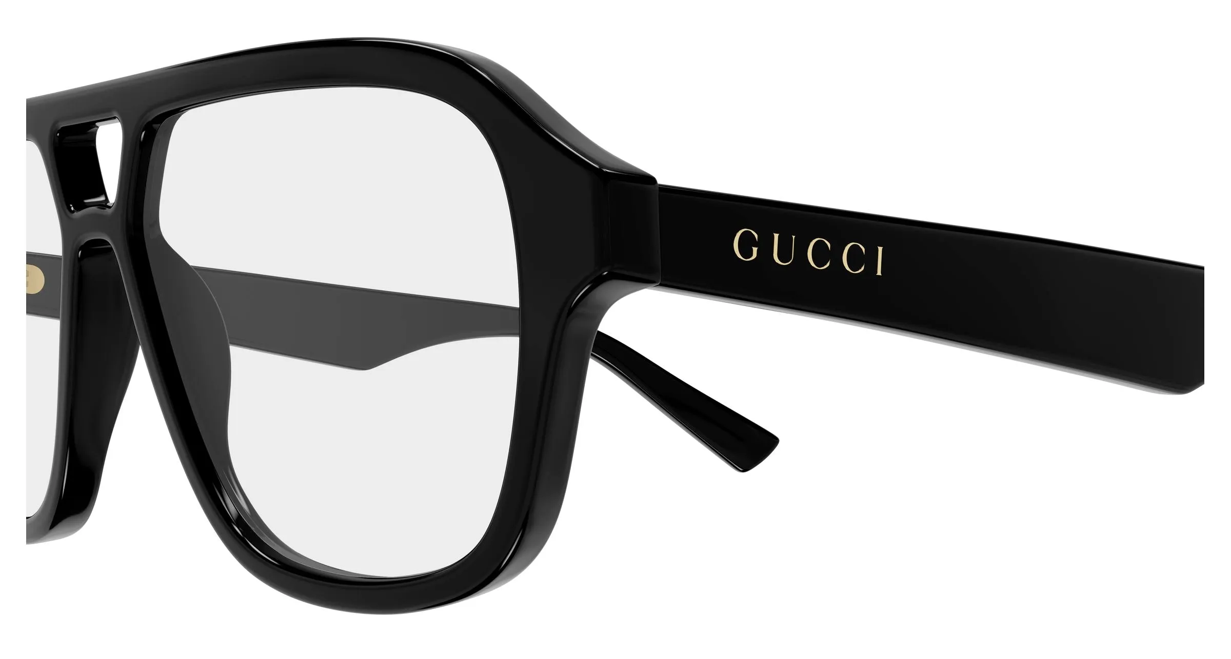 Gucci GG2183O 005 Montature da vista Acetato Nero Trasparente Rotonda - immagine 3