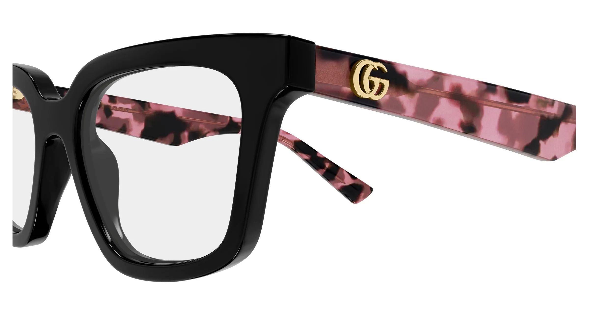 Gucci GG2181O 007 Montature da vista Acetato Nero Trasparente Geometrica - immagine 3