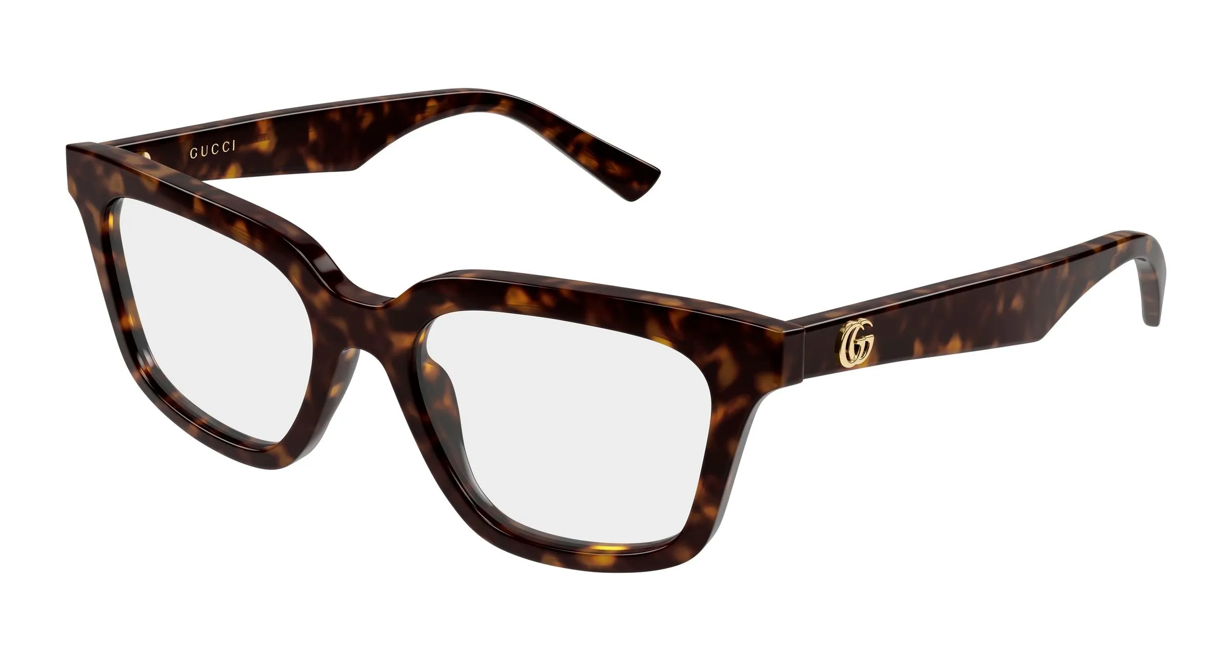 Gucci GG2181O 006 Montature da vista Acetato Havana Trasparente Geometrica - immagine 1