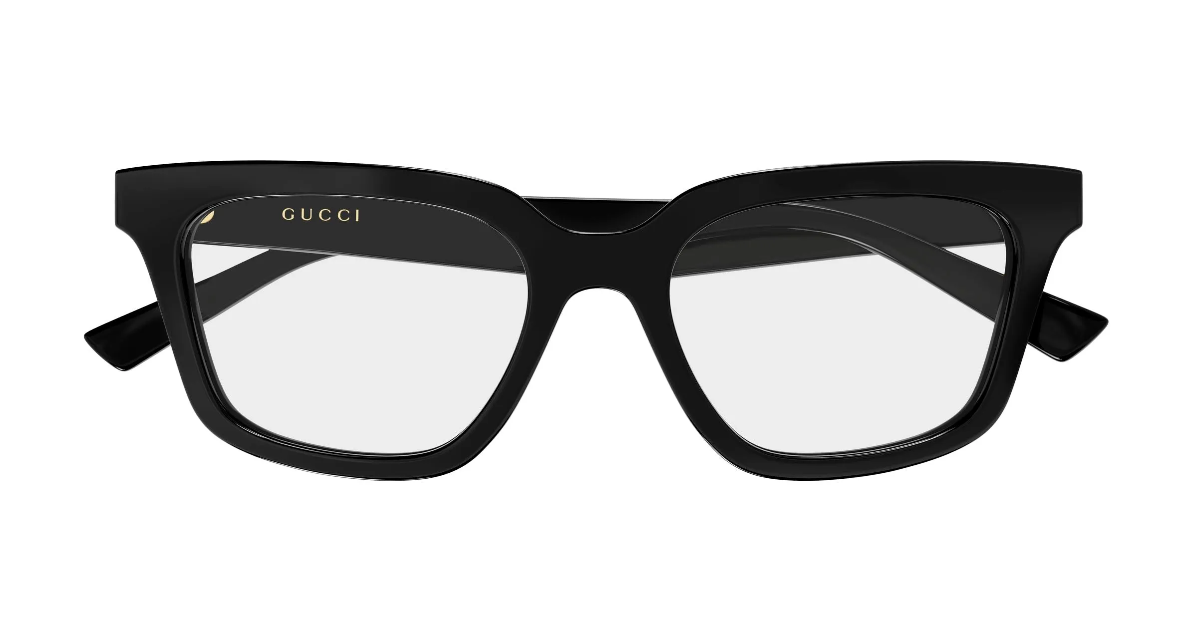 Gucci GG2181O 005 Montature da vista Acetato Nero Trasparente Geometrica - immagine 2
