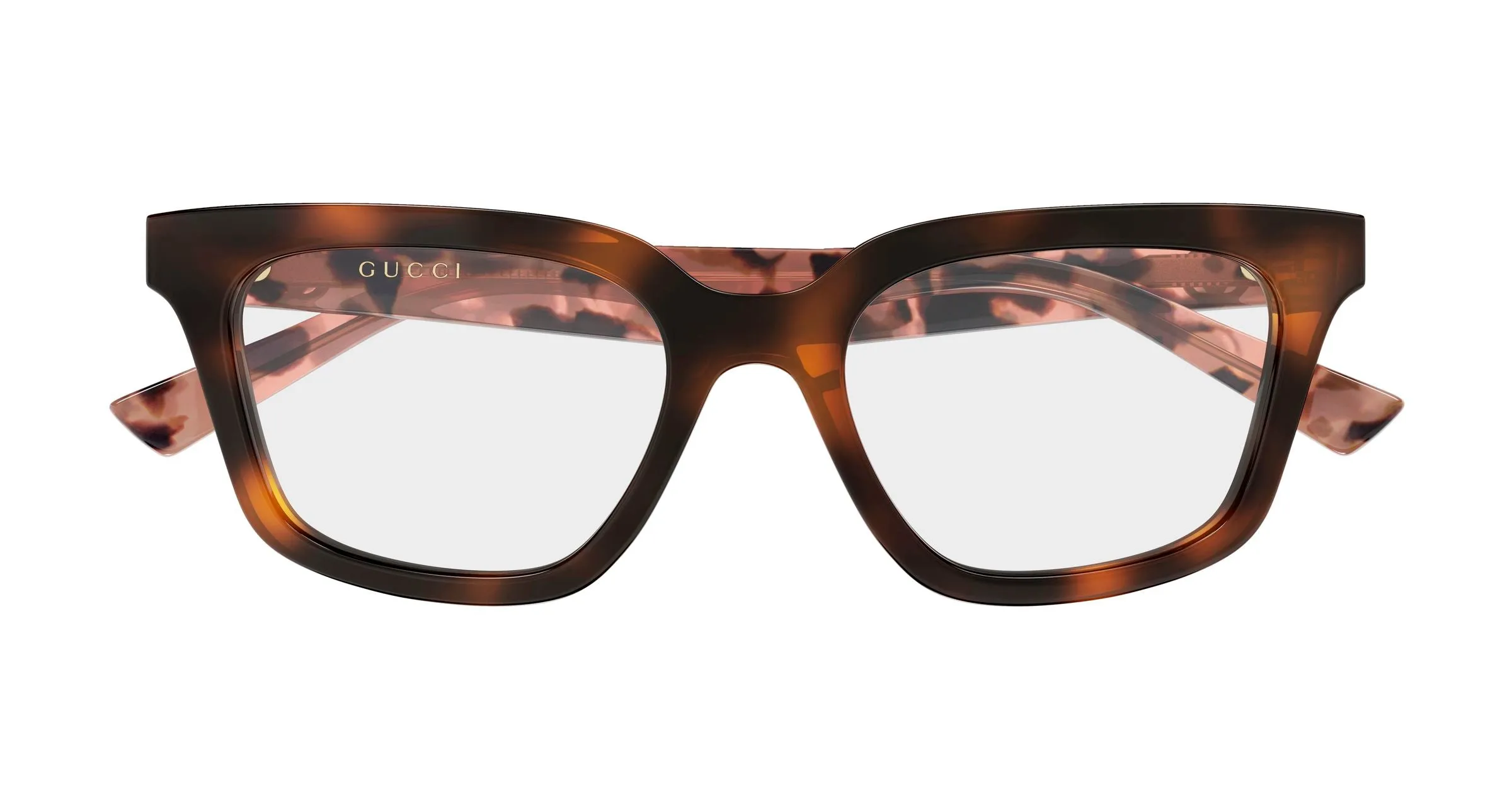 Gucci GG2180O 008 Montature da vista Acetato Havana Trasparente Squadrata - immagine 2