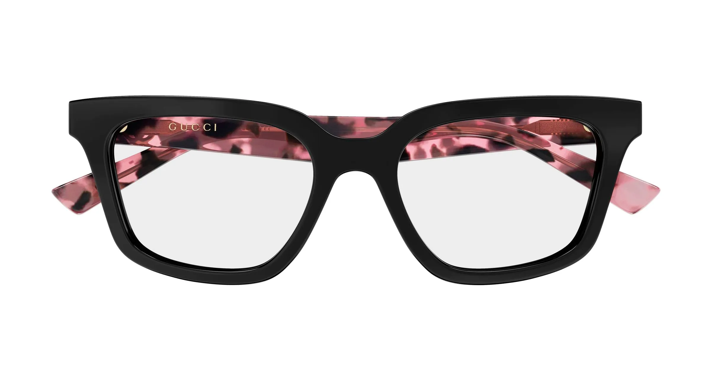 Gucci GG2180O 007 Montature da vista Acetato Nero Trasparente Squadrata - immagine 2