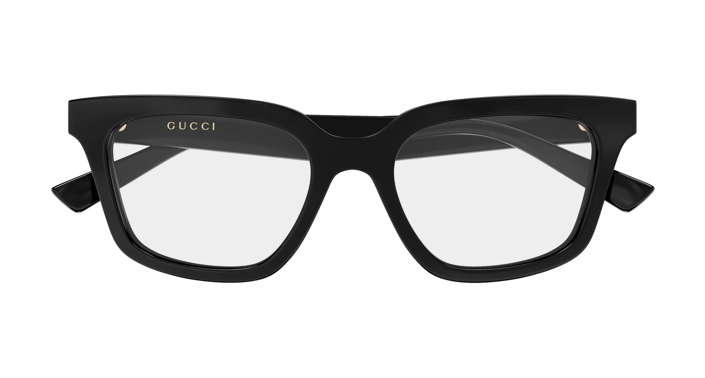 Gucci GG2180O 005 Montature da vista Acetato Nero Trasparente Squadrata - immagine 2
