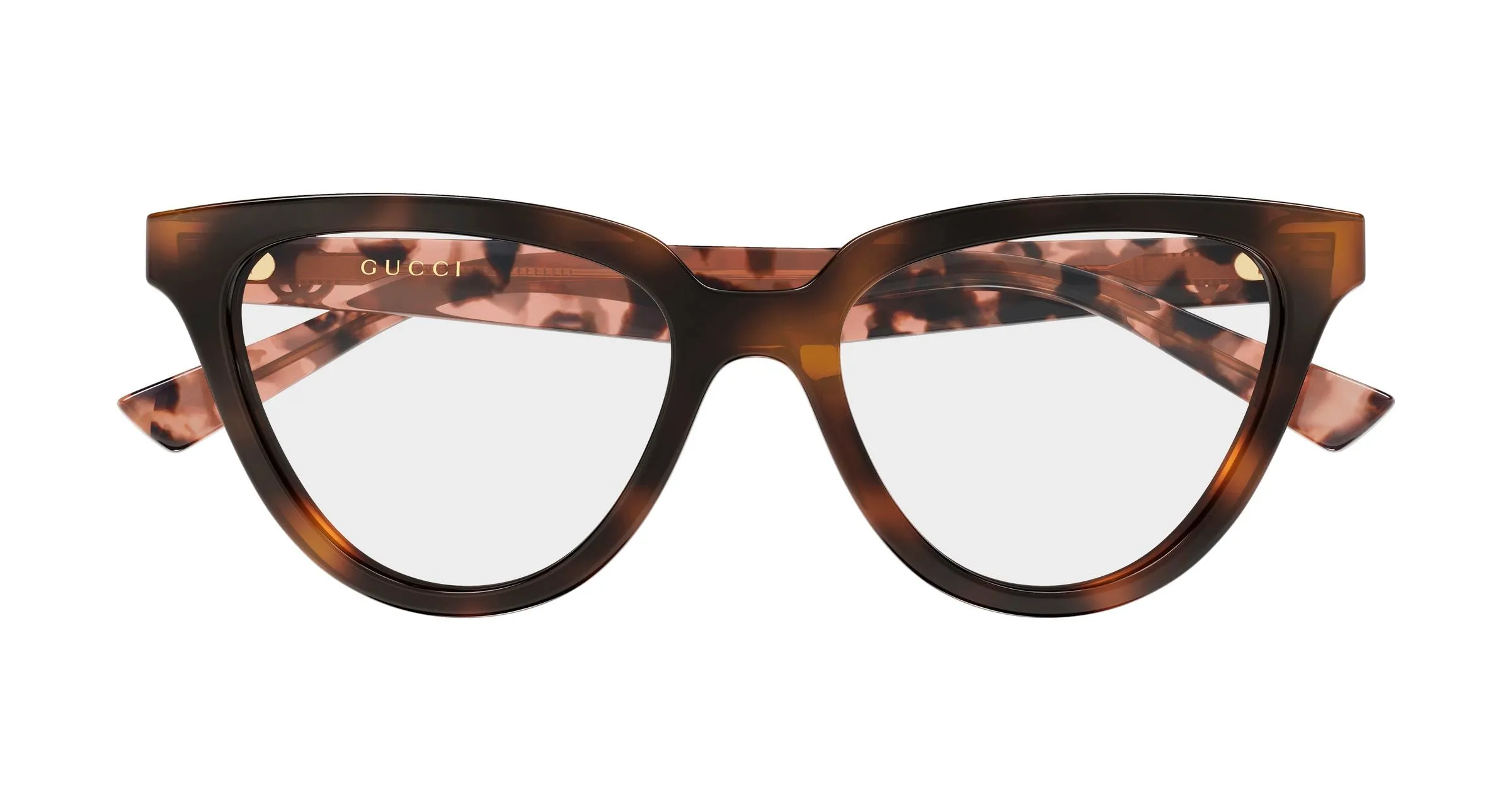 Gucci GG2179O 008 Montature da vista Acetato Havana Trasparente Cat Eye - immagine 2
