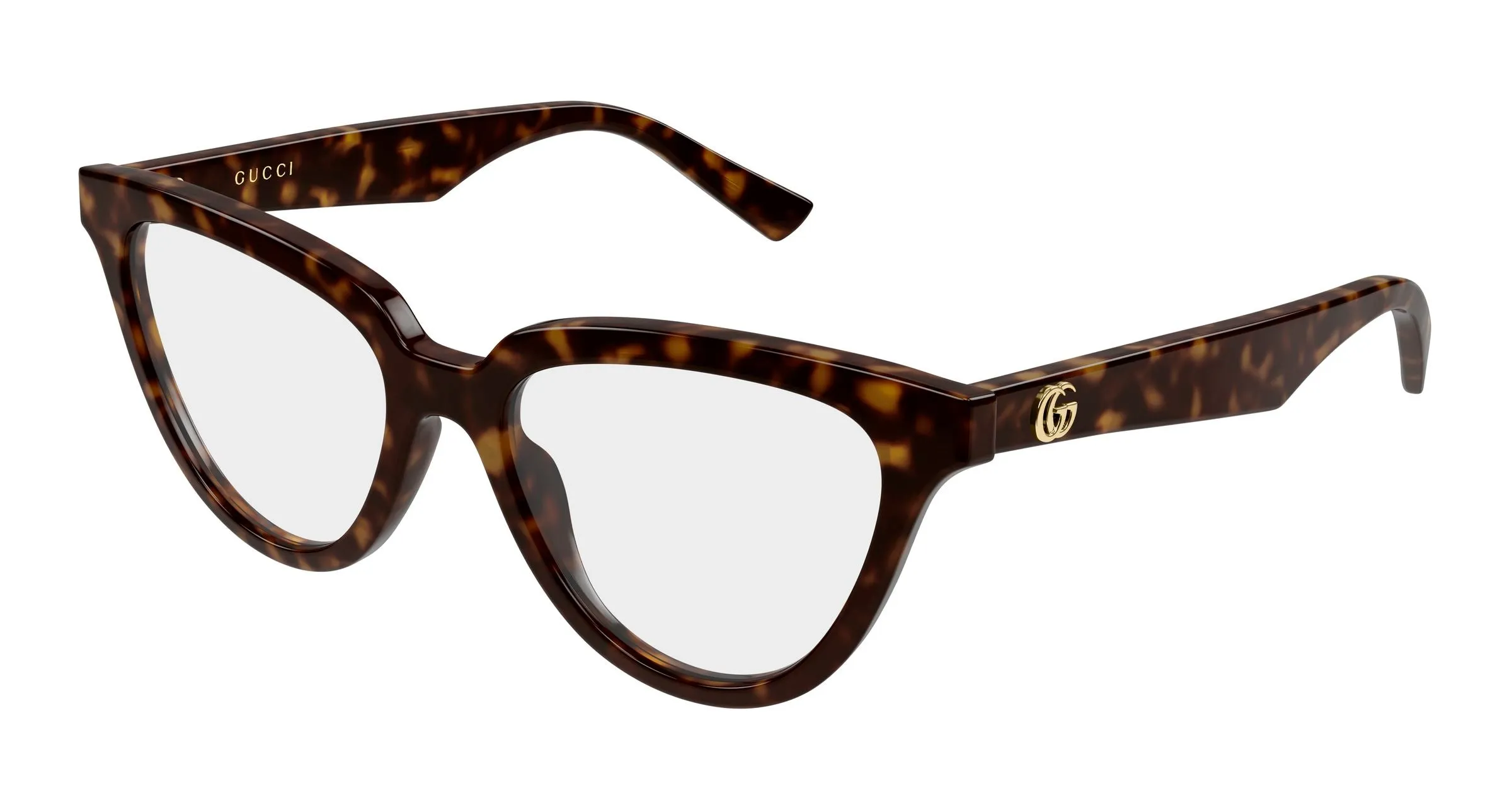 Gucci GG2179O 006 Montature da vista Acetato Havana Trasparente Cat Eye - immagine 1