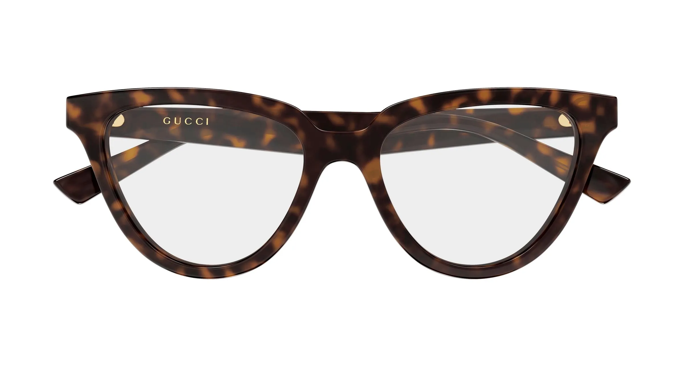 Gucci GG2179O 006 Montature da vista Acetato Havana Trasparente Cat Eye - immagine 2