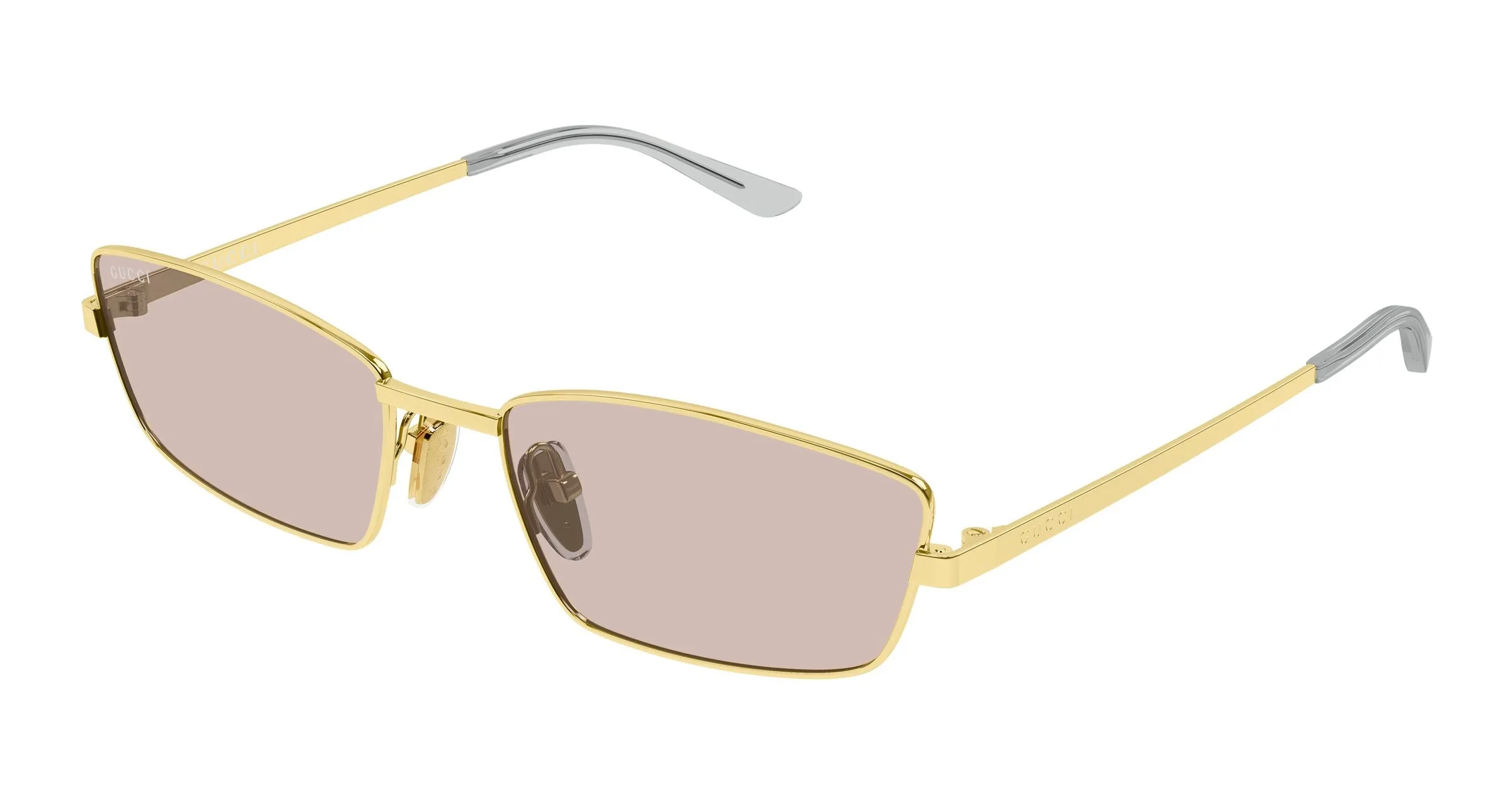 Gucci GG2177S 009 Occhiali da sole Metallo Oro Rosa Squadrata - immagine 1