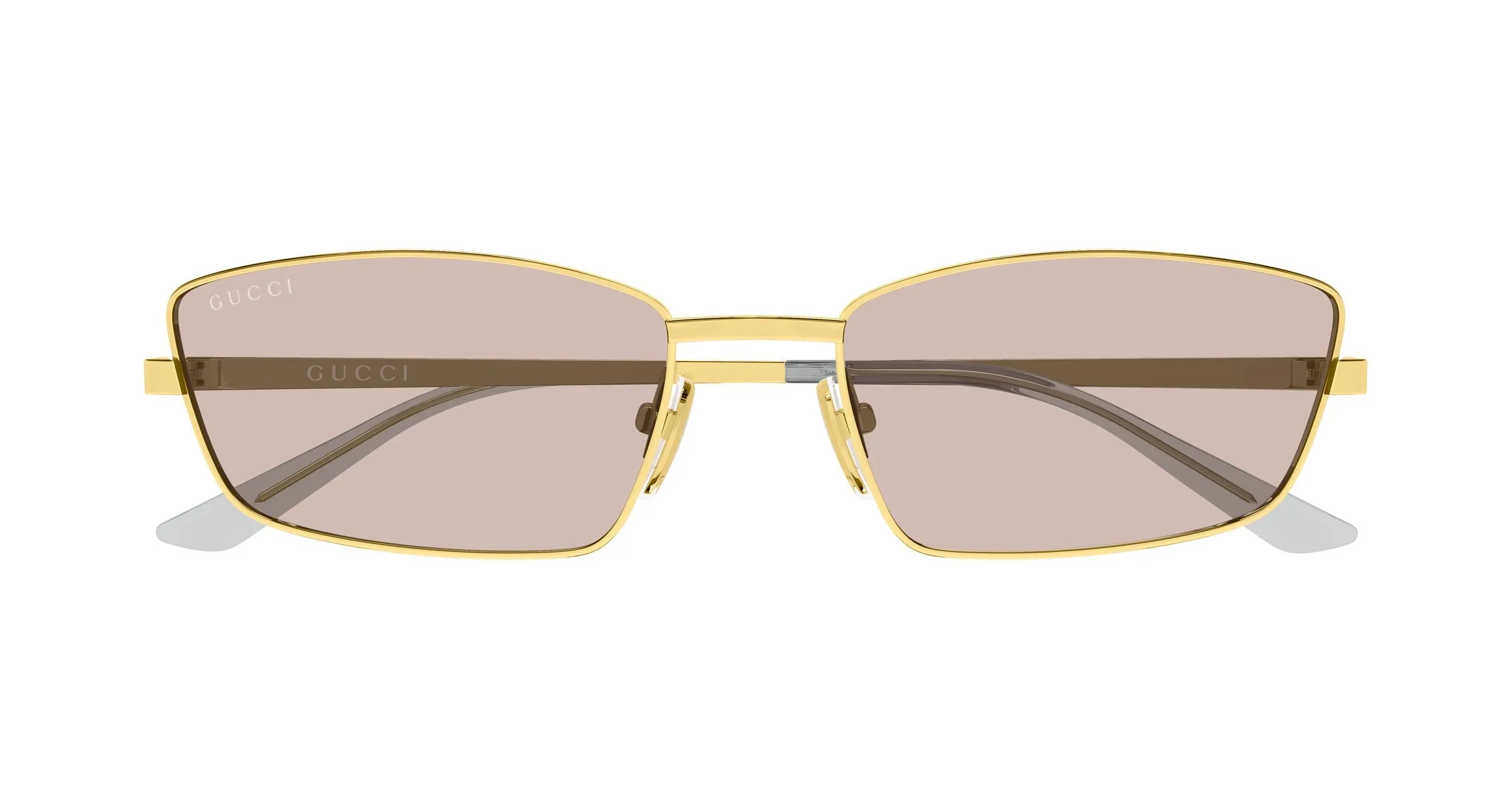 Gucci GG2177S 009 Occhiali da sole Metallo Oro Rosa Squadrata - immagine 2