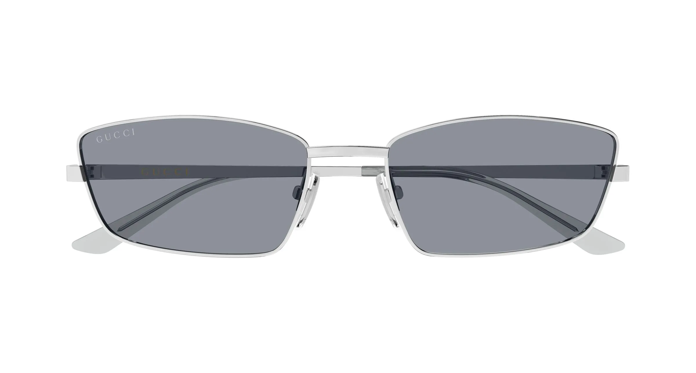 Gucci GG2177S 003 Occhiali da sole Metallo Argento Grigio Squadrata - immagine 2