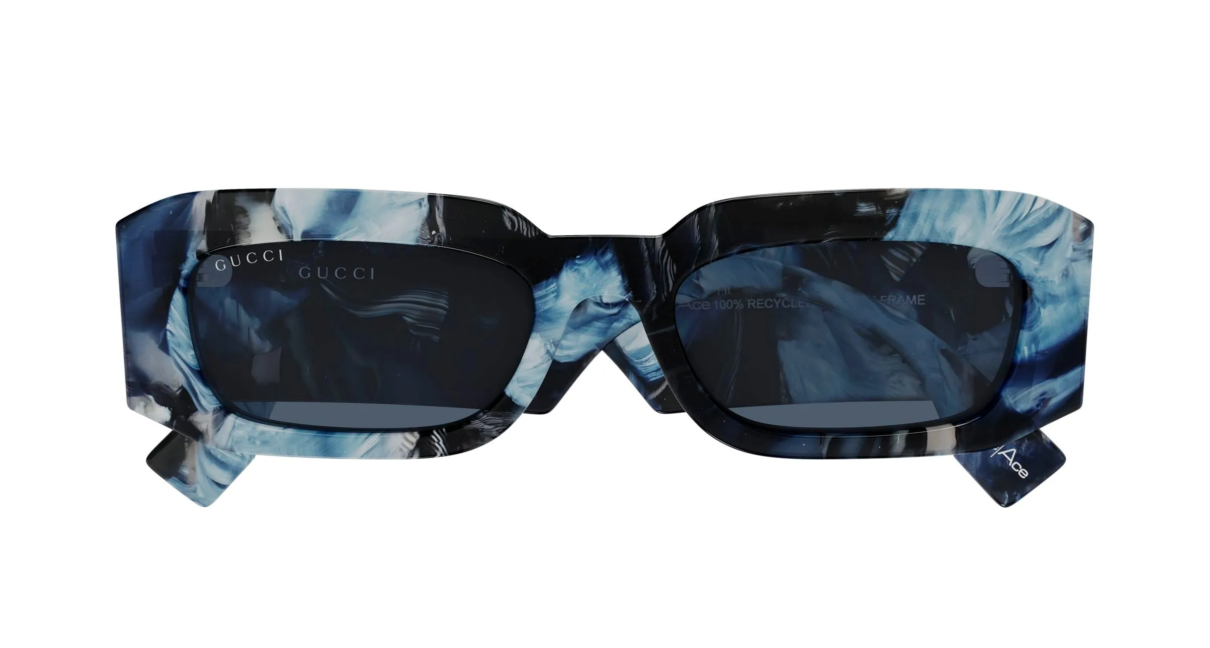 Gucci GG2151S 007 Occhiali da sole Acetato Havana Blu Squadrata - immagine 2