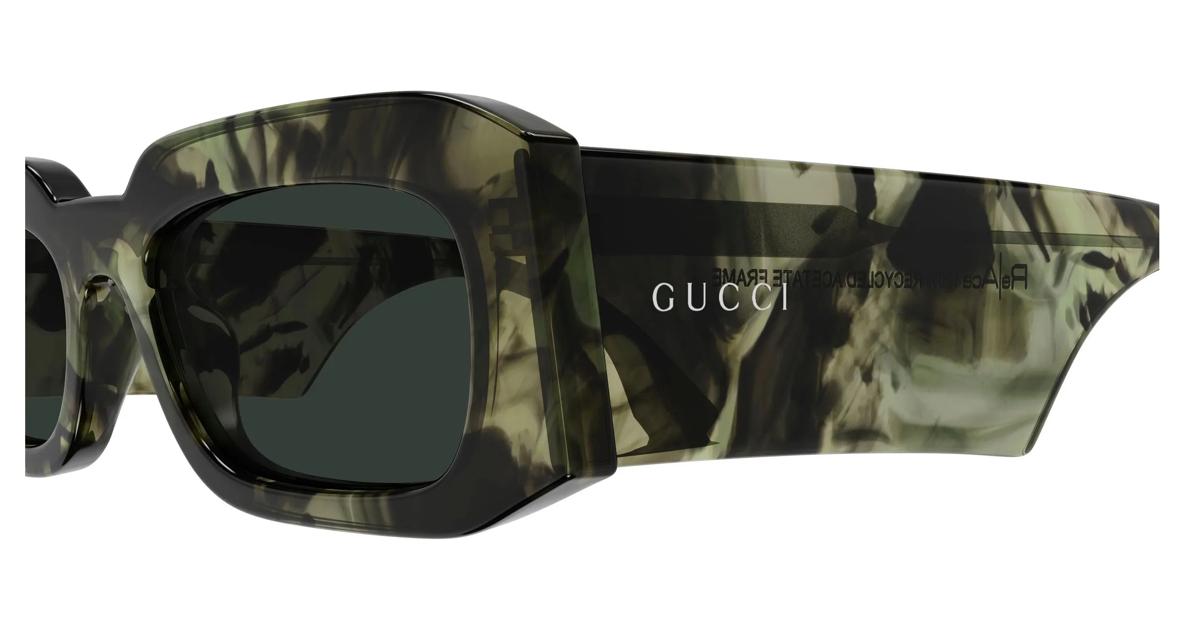 Gucci GG2151S 005 Occhiali da sole Acetato Havana Grigio Squadrata - immagine 3