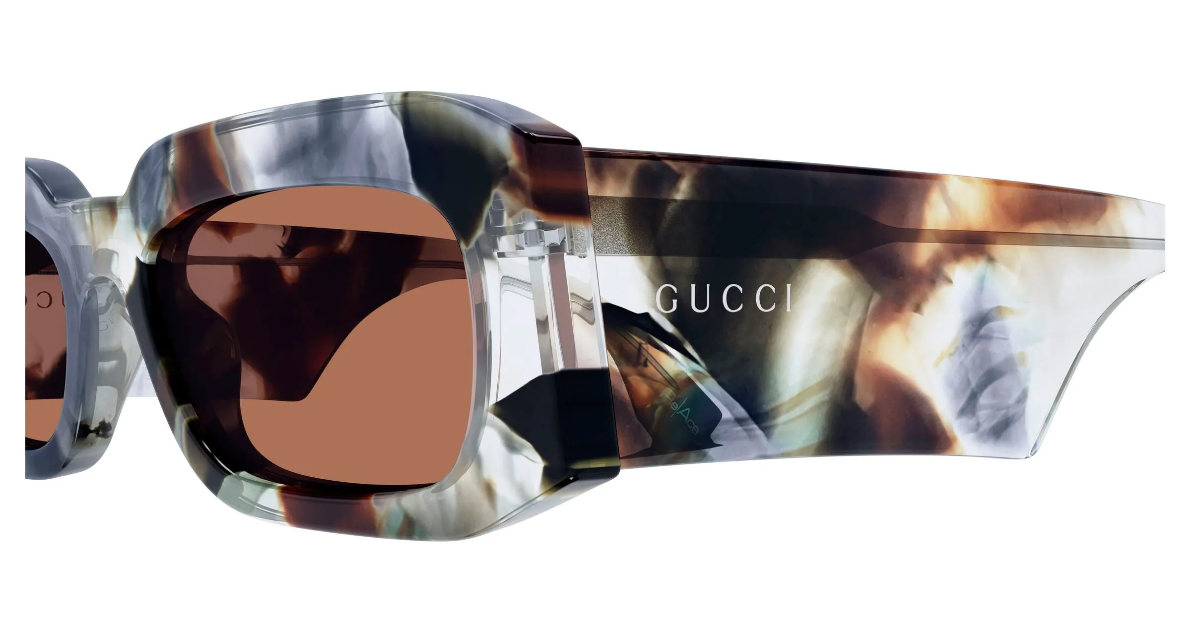 Gucci GG2151S 004 Occhiali da sole Acetato Havana Marrone Squadrata - immagine 3