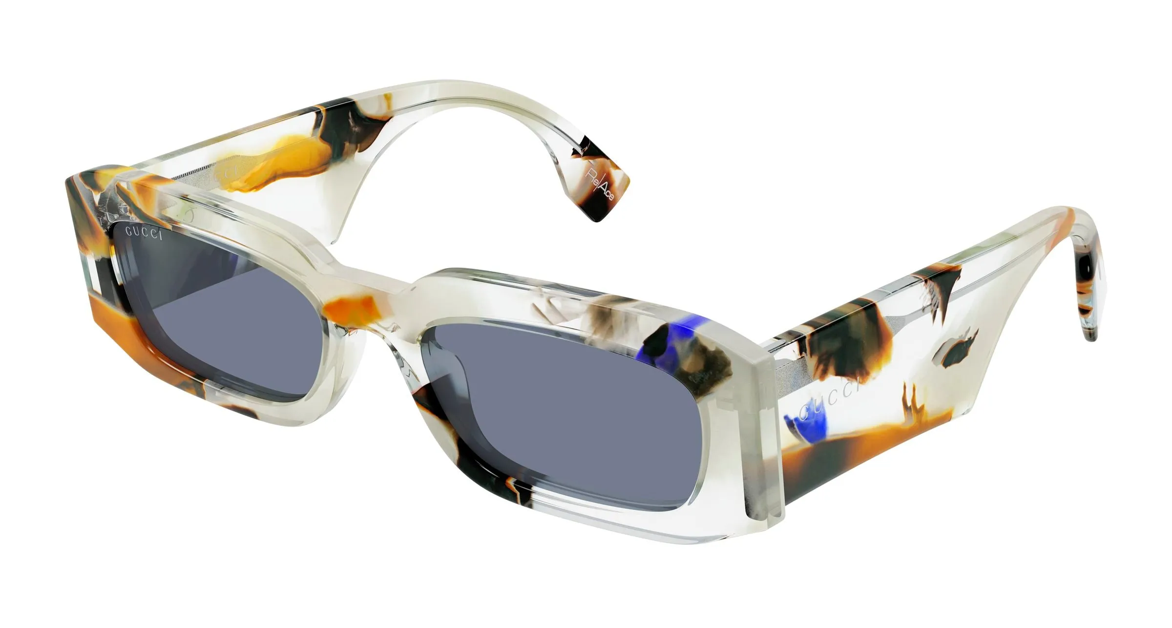 Gucci GG2151S 003 Occhiali da sole Acetato Havana Grigio Squadrata - immagine 1