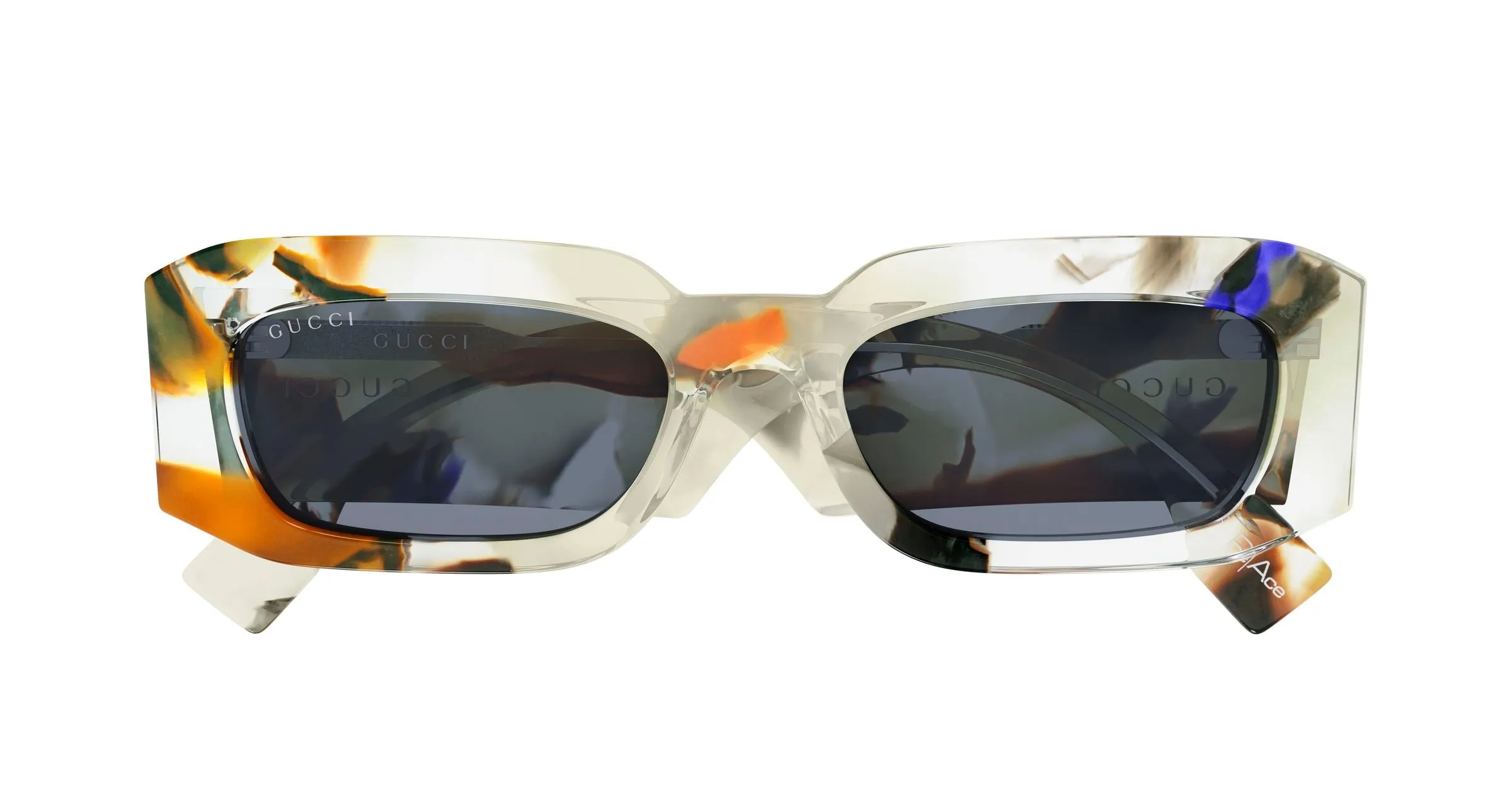 Gucci GG2151S 003 Occhiali da sole Acetato Havana Grigio Squadrata - immagine 2