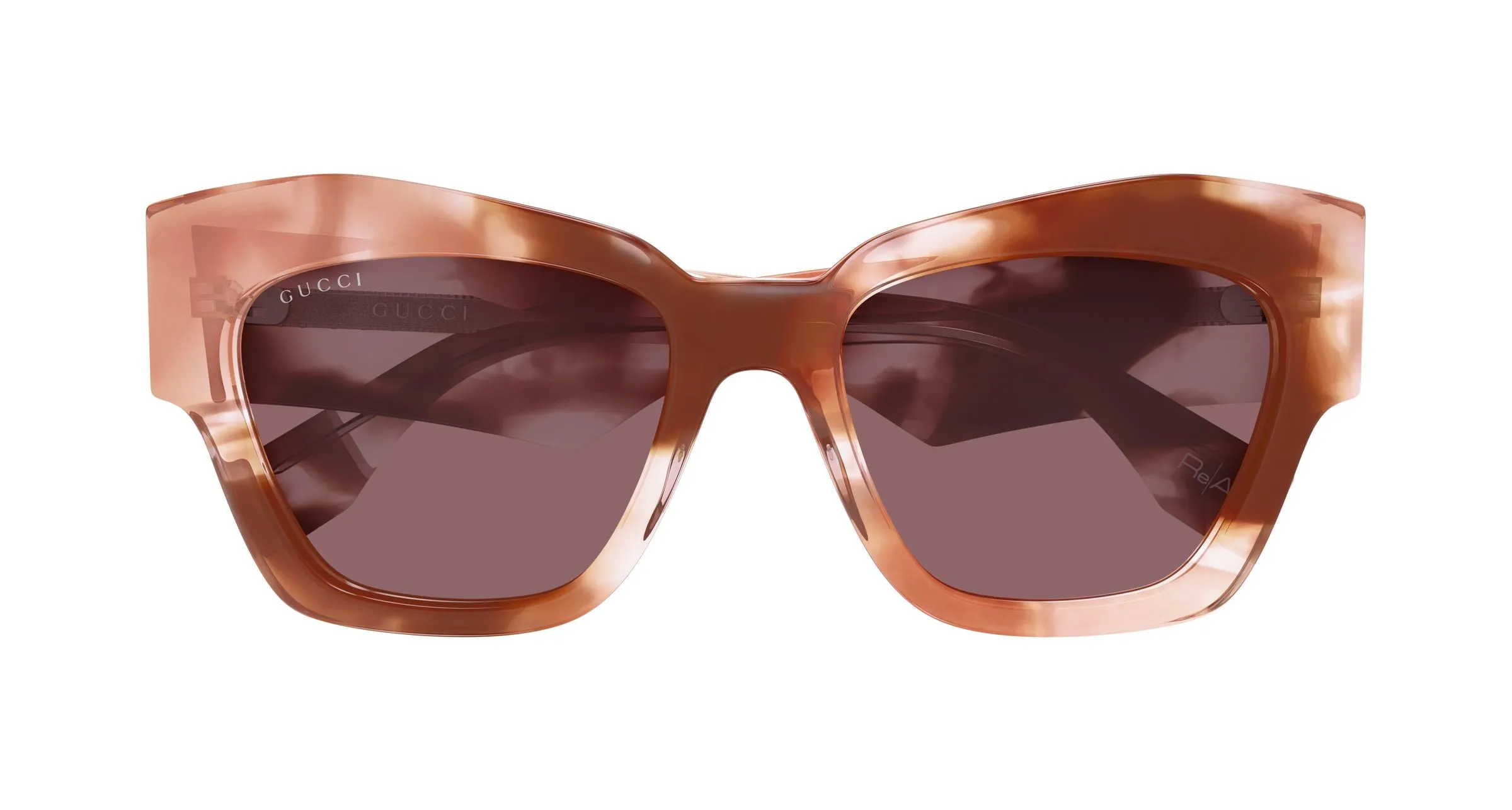 Gucci GG2150S 002 Occhiali da sole Acetato Havana Rosso Cat Eye - immagine 2