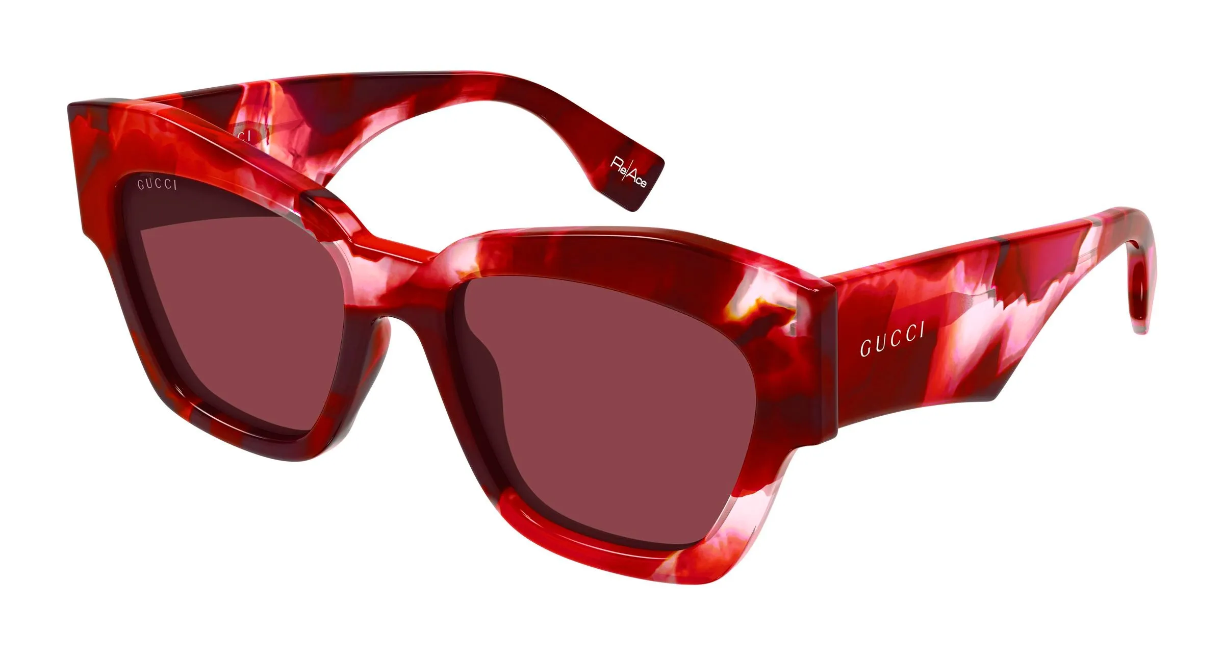 Gucci GG2150S 001 Occhiali da sole Acetato Havana Rosso Cat Eye - immagine 1