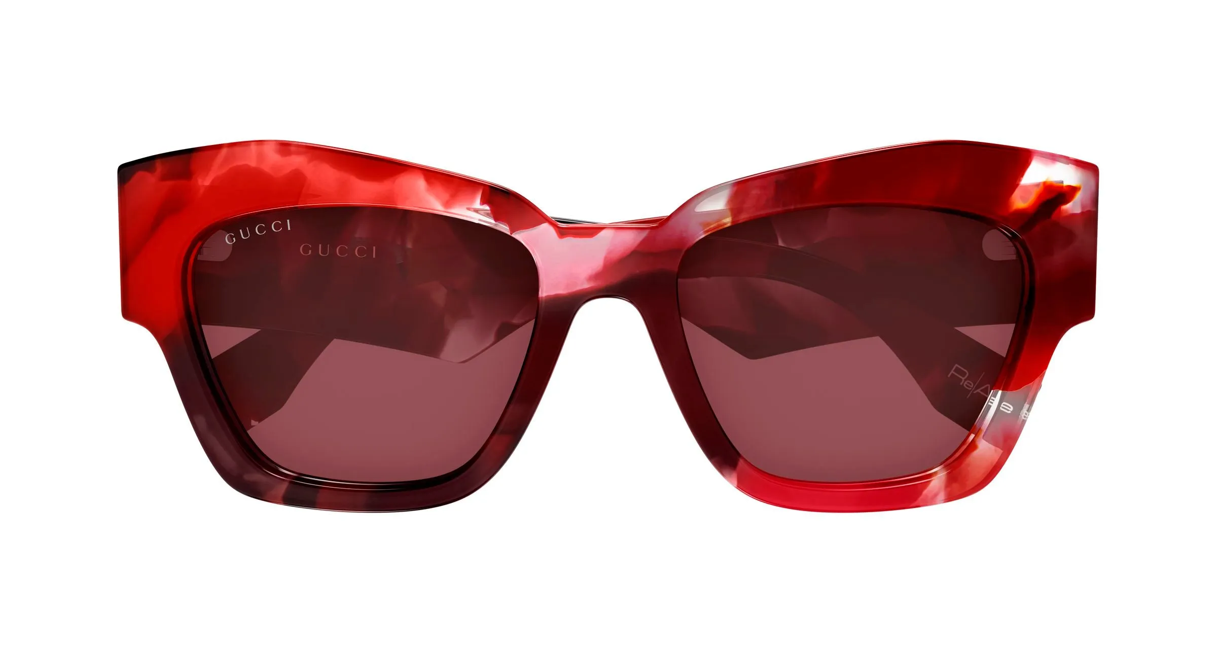 Gucci GG2150S 001 Occhiali da sole Acetato Havana Rosso Cat Eye - immagine 2