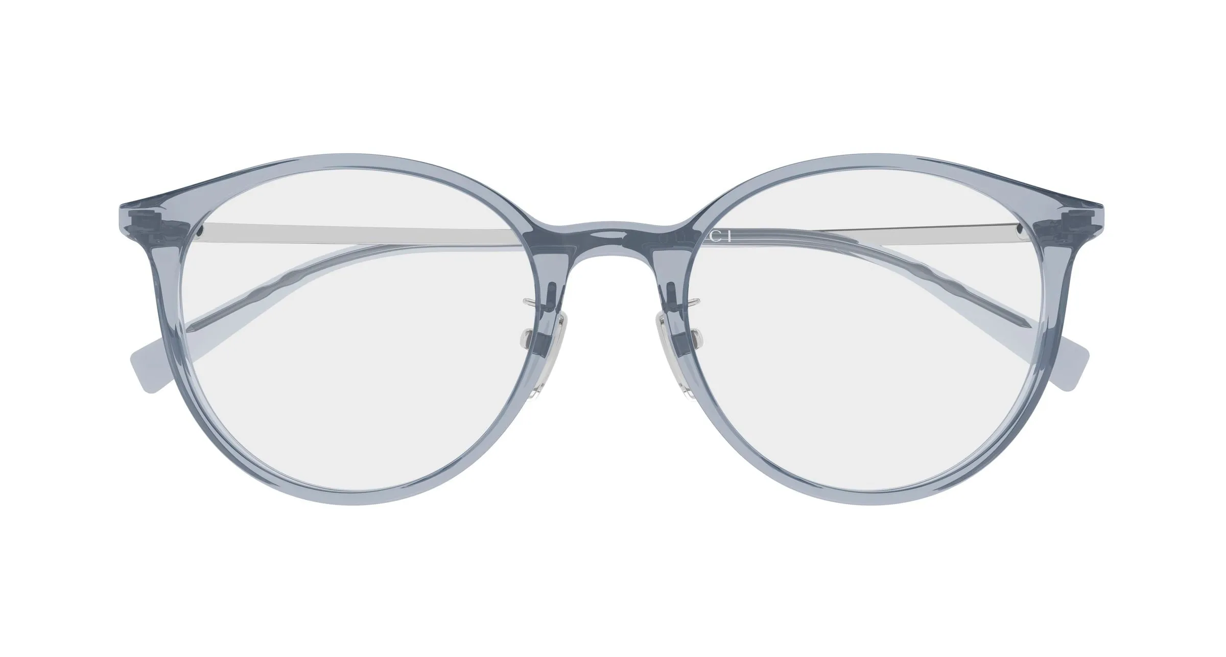 Gucci GG2148OA 002 Montature da vista Acetato Grigio Trasparente Rotonda - immagine 2