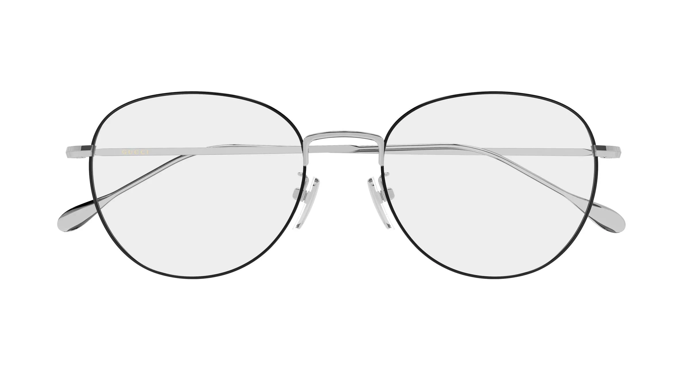 Gucci GG2147OA 004 Montature da vista Metallo Nero Trasparente Rotonda - immagine 2