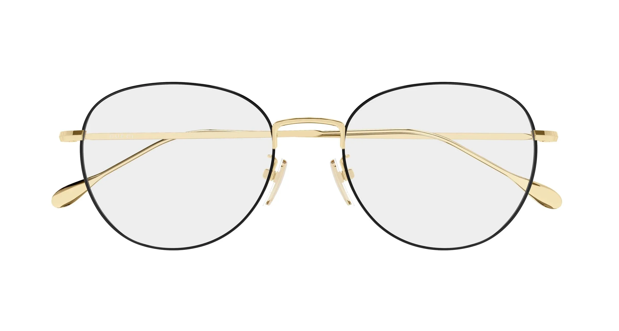 Gucci GG2147OA 003 Montature da vista Metallo Nero Trasparente Rotonda - immagine 2