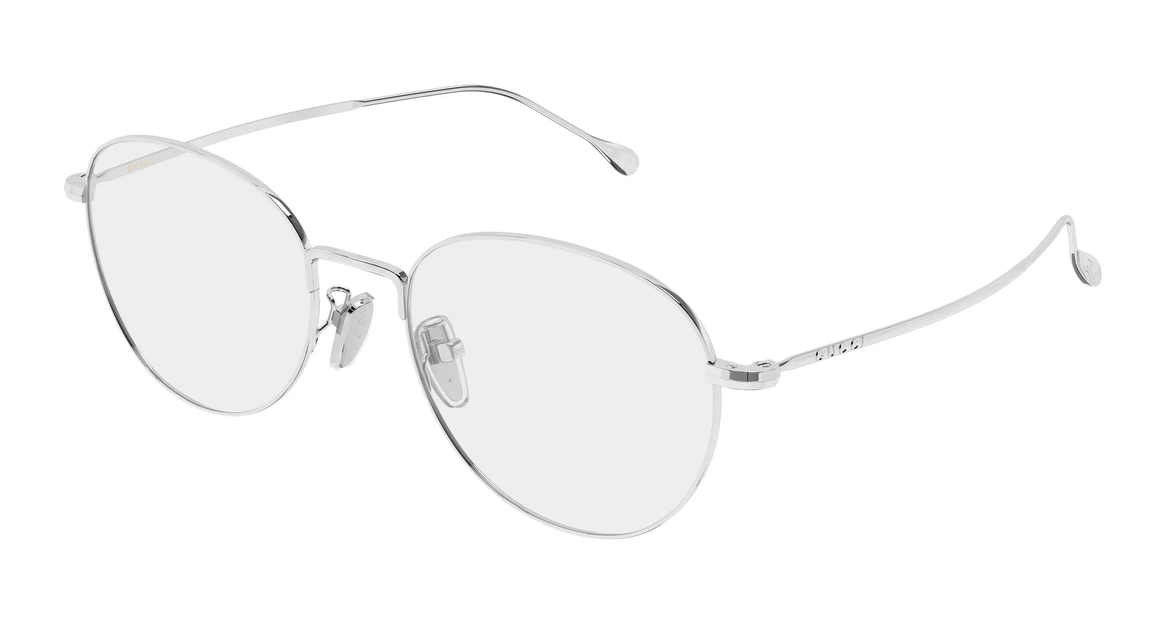 Gucci GG2147OA 002 Montature da vista Metallo Argento Trasparente Rotonda - immagine 1