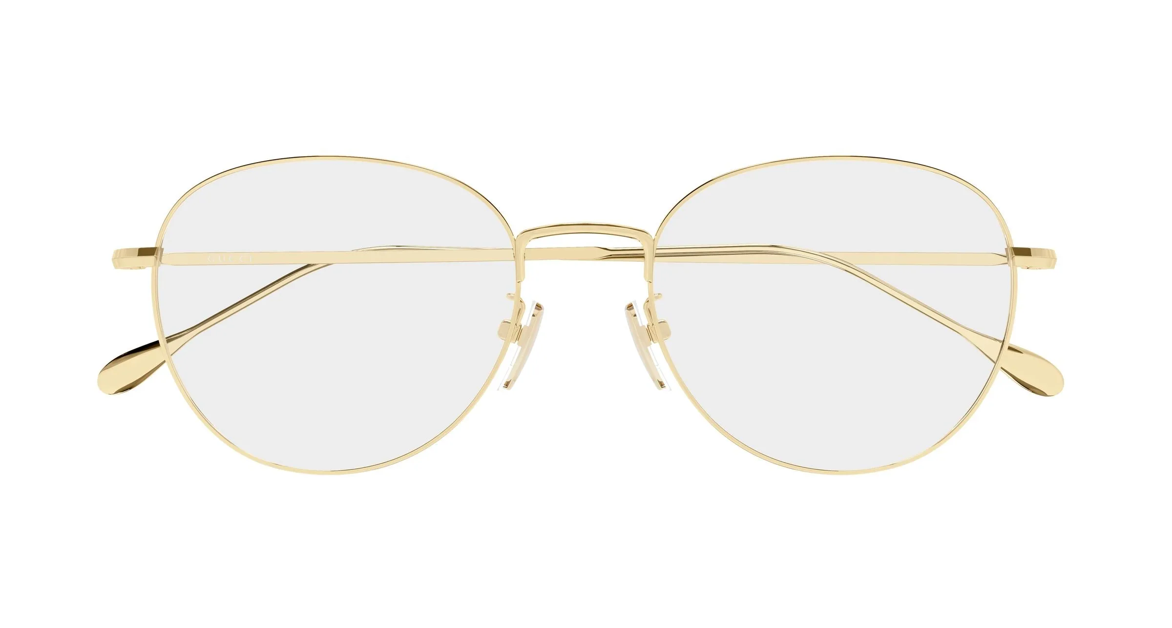Gucci GG2147OA 001 Montature da vista Metallo Oro Trasparente Rotonda - immagine 2
