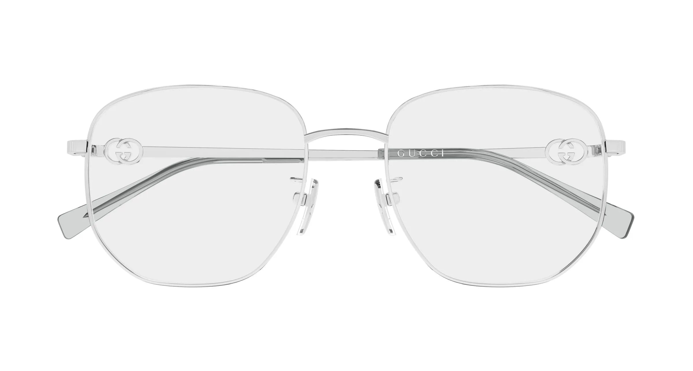 Gucci GG2146OA 002 Montature da vista Metallo Argento Trasparente Squadrata - immagine 2